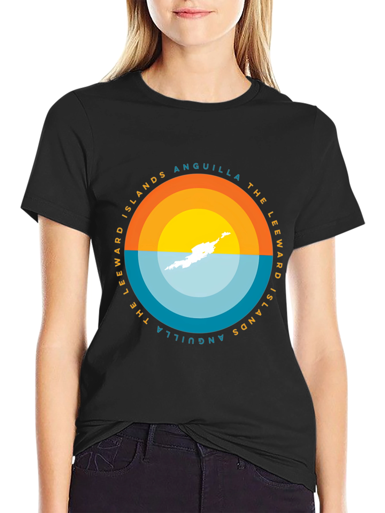 Anguilla Islands Graphic Tee - Black