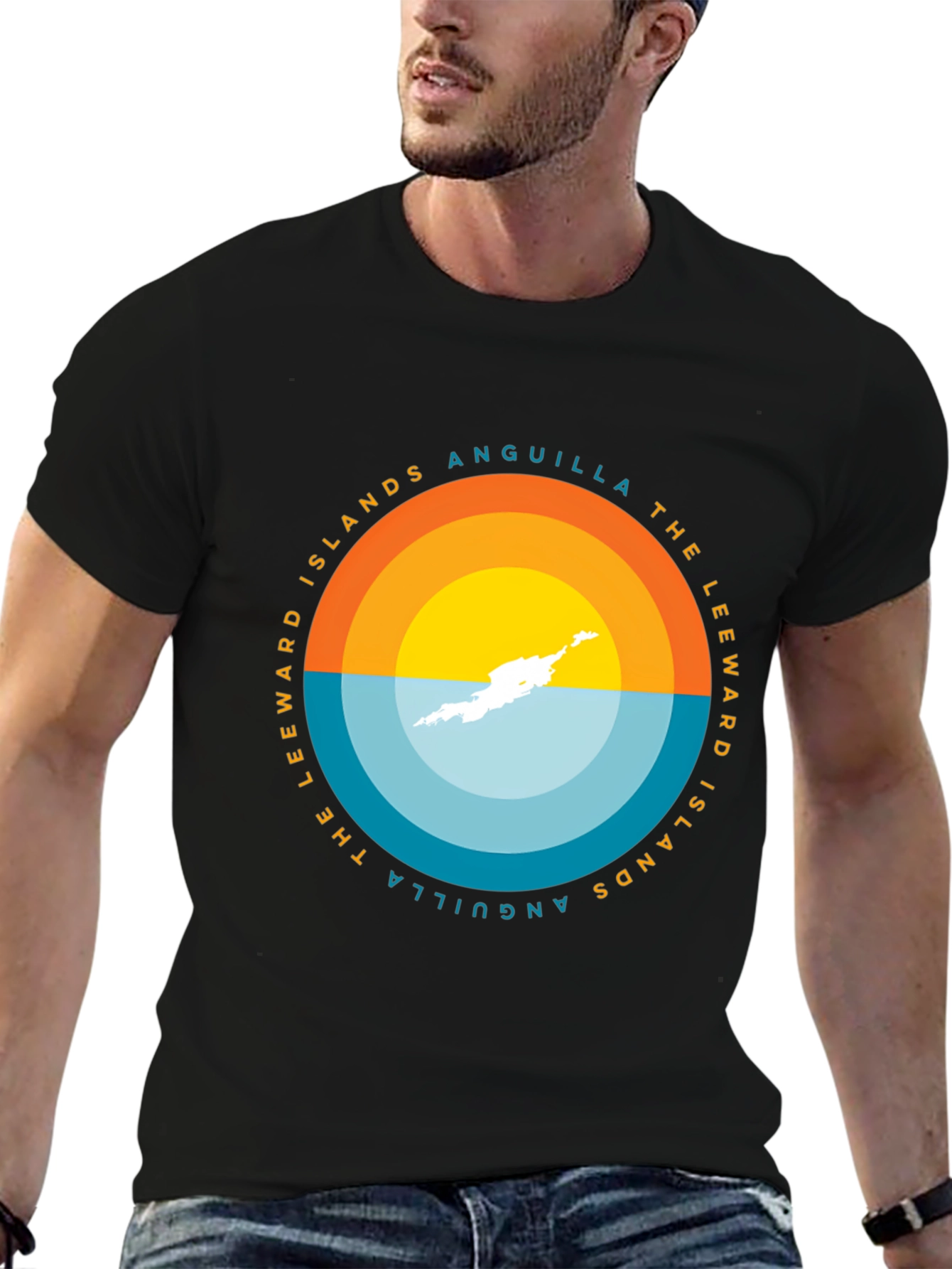 Anguilla Islands Graphic Tee - Black
