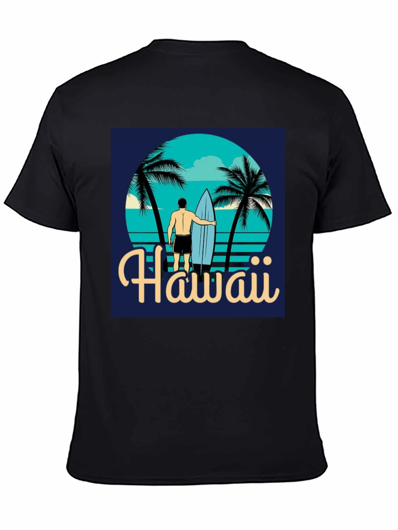 Hawaii Surfer T-Shirt - Tropical Beach Design