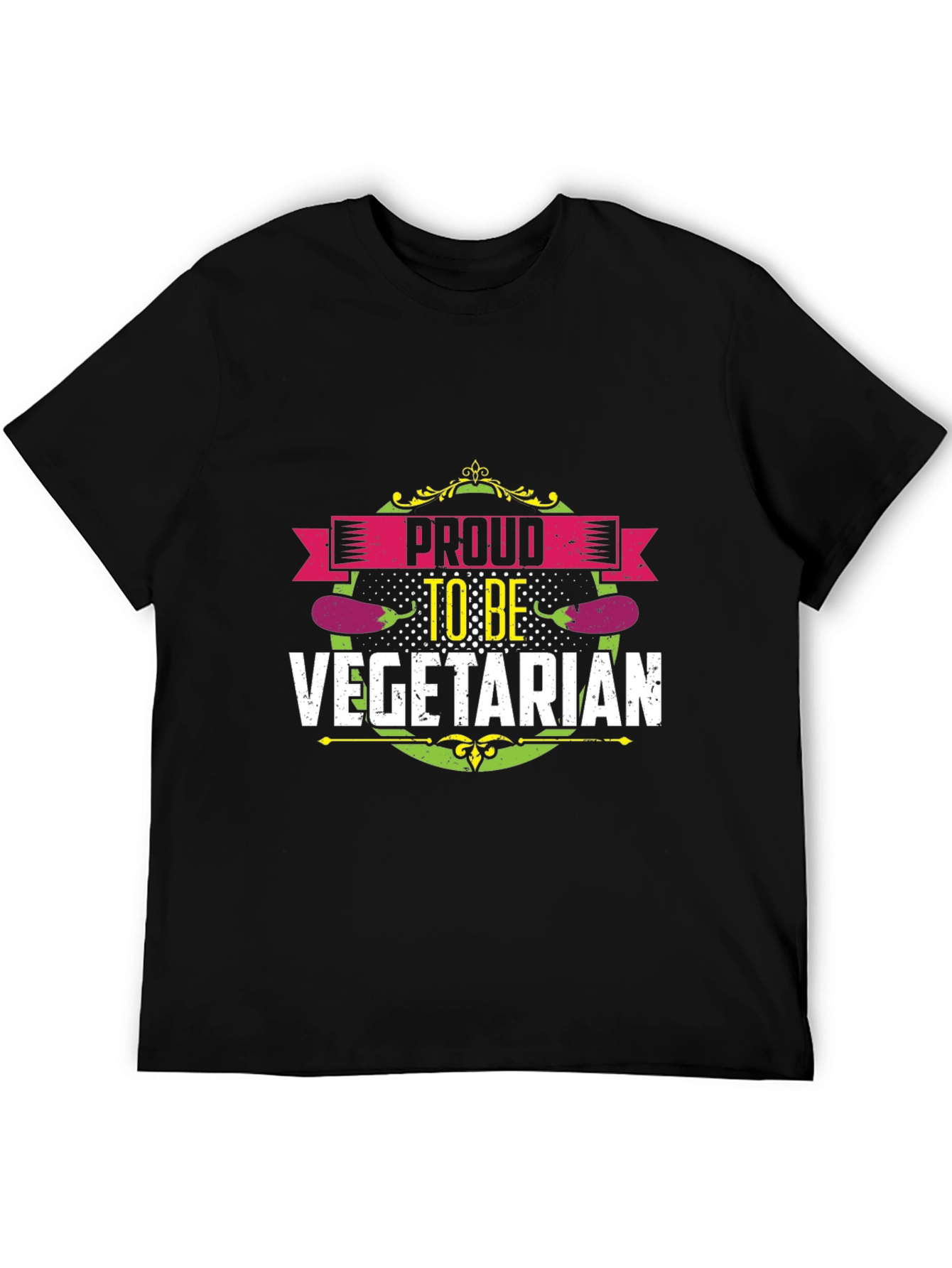 Proud Vegetarian T-Shirt - Black Unisex