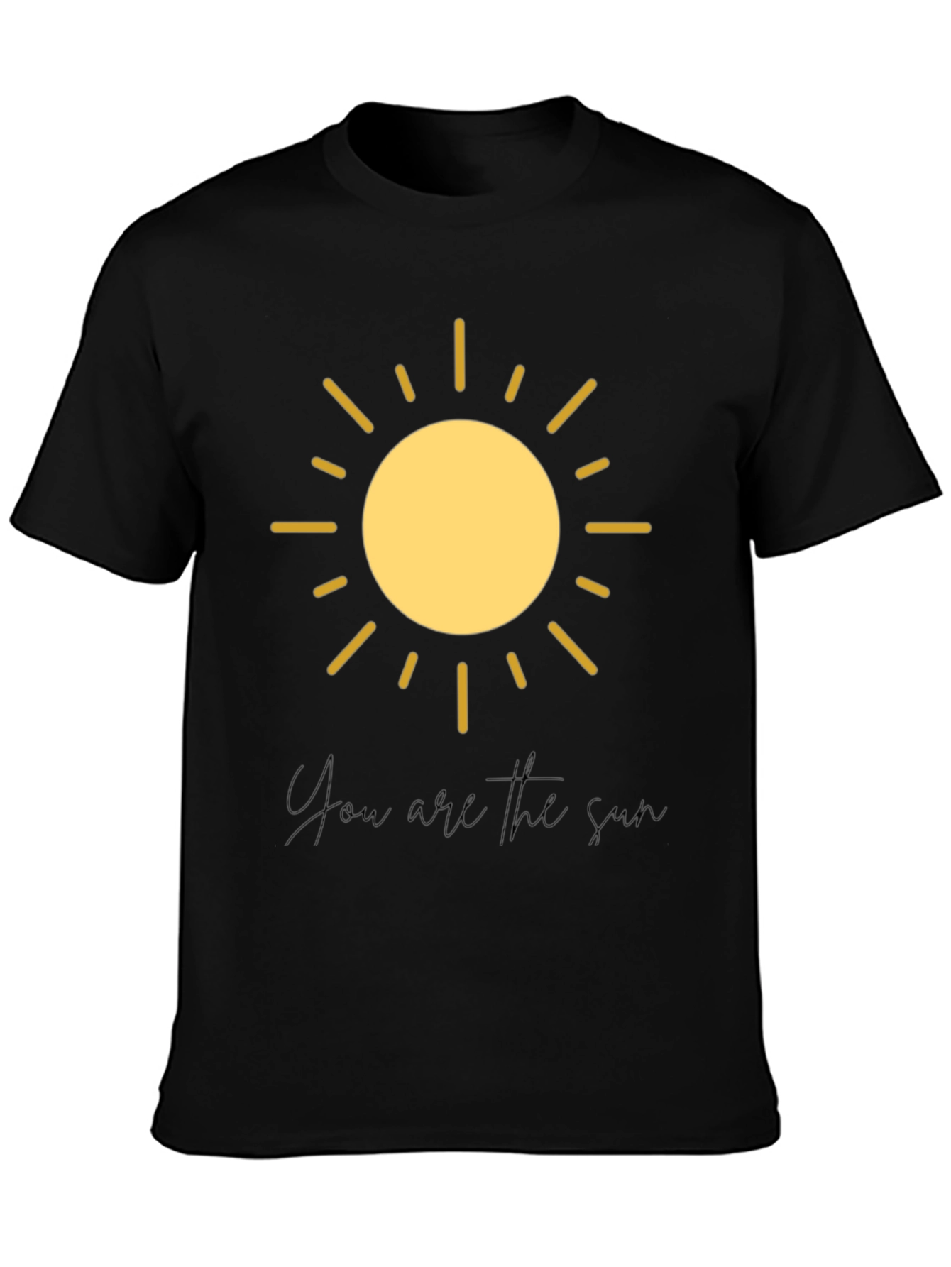 Sunny Days Graphic Tee - Black Cotton Sun T-Shirt