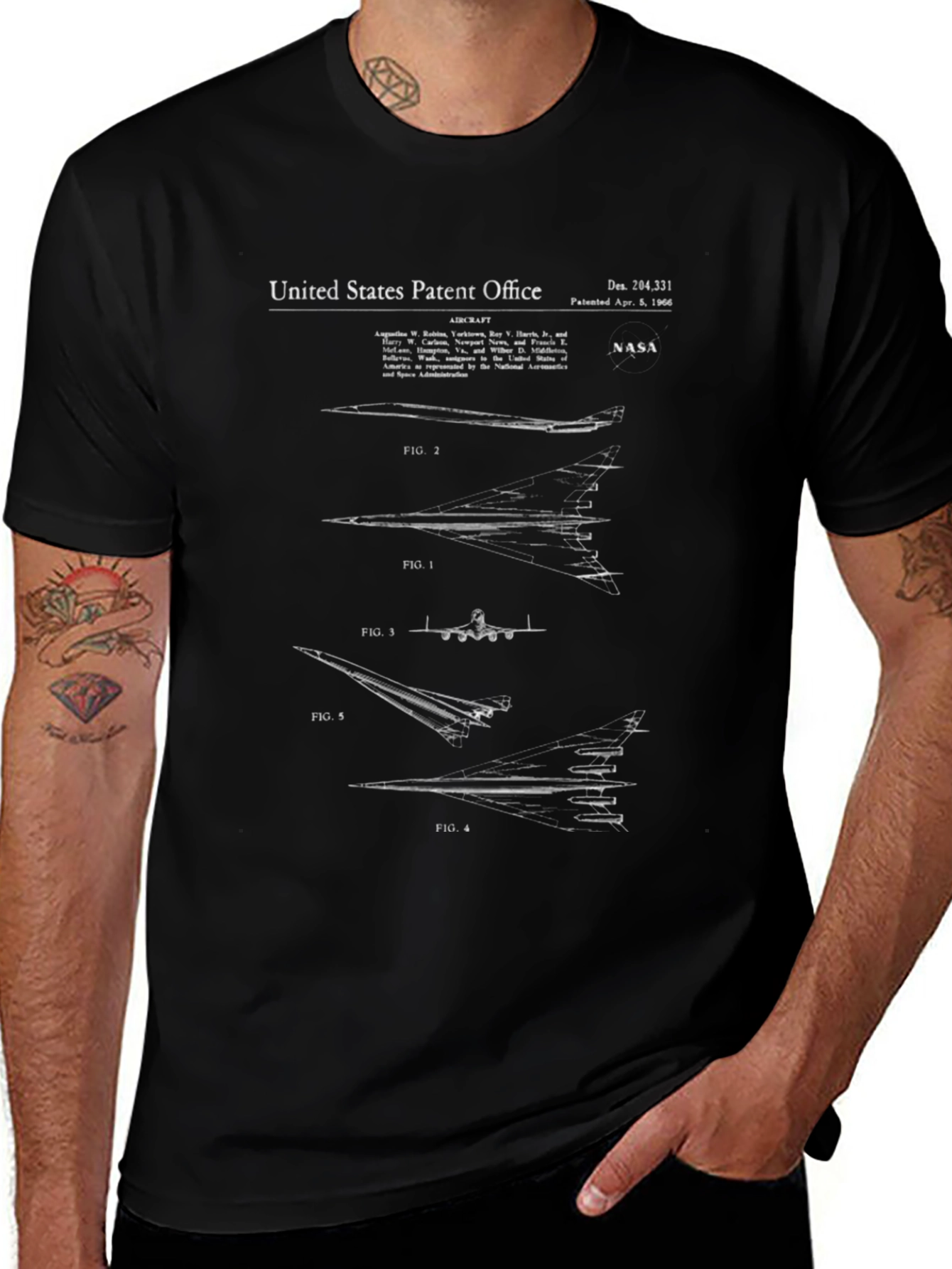 NASA Patent Blueprint T-Shirt
