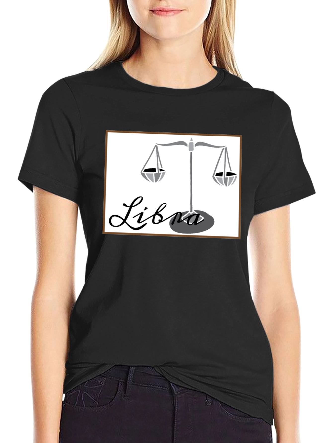Libra Zodiac T-Shirt - Stylish Black Graphic Tee
