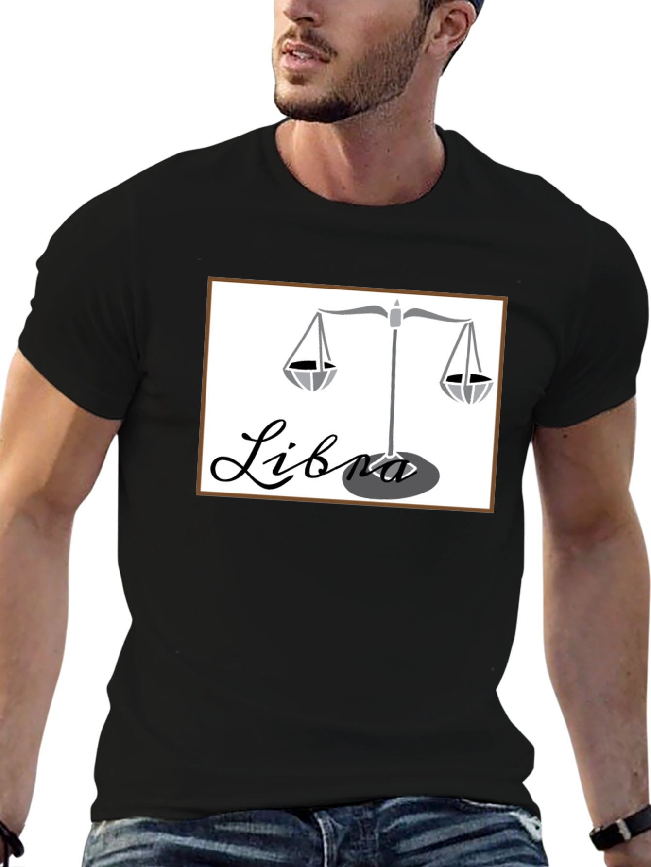 Libra Zodiac T-Shirt - Stylish Black Graphic Tee