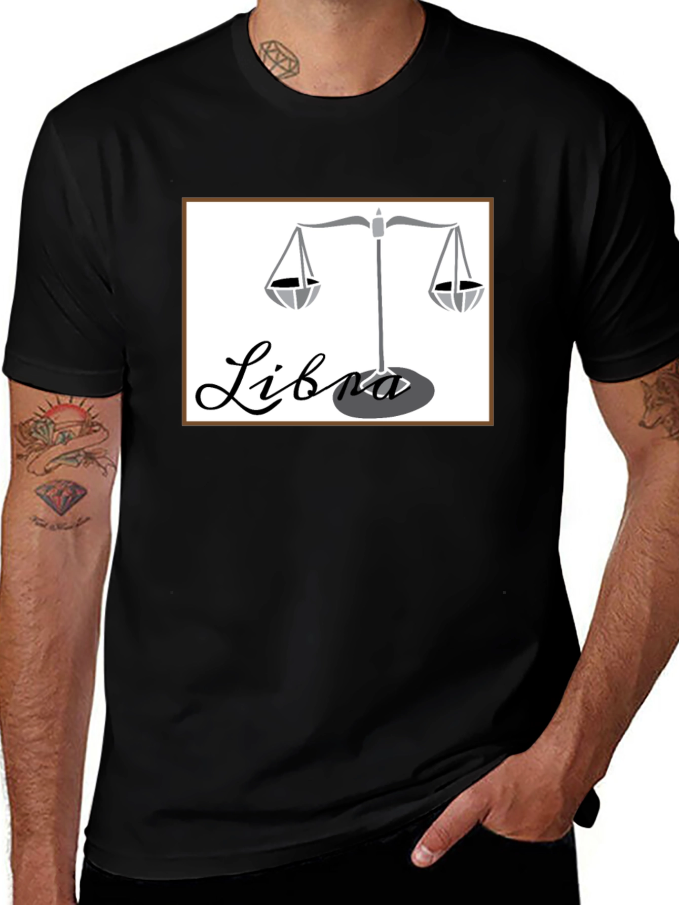 Libra Zodiac T-Shirt - Stylish Black Graphic Tee