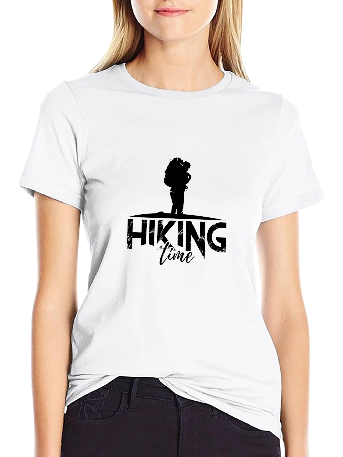 Hiking Time Black T-Shirt
