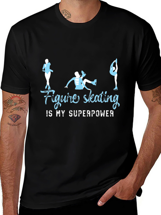 Figure Skating Superpower Graphic T-Shirt