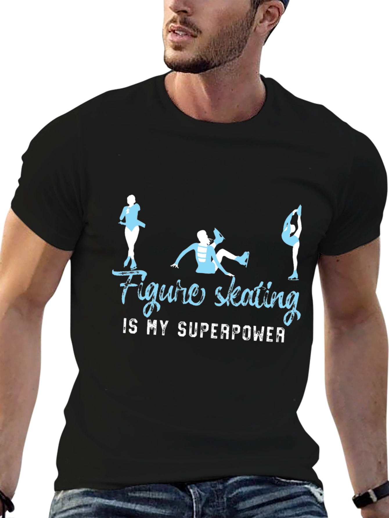 Figure Skating Superpower Graphic T-Shirt