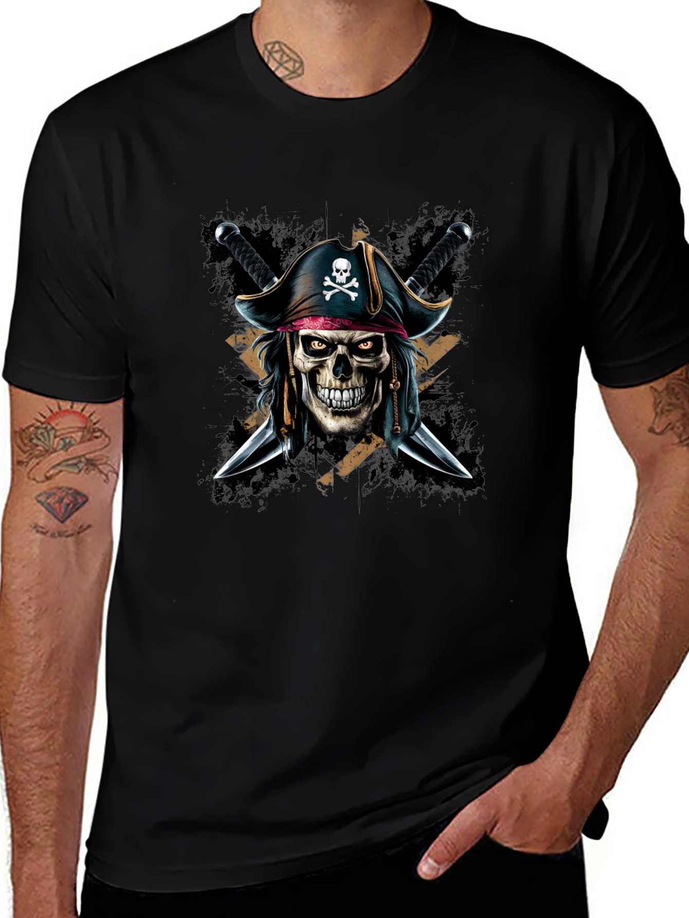 Pirate Skull T-Shirt - Edgy Graphic Tee