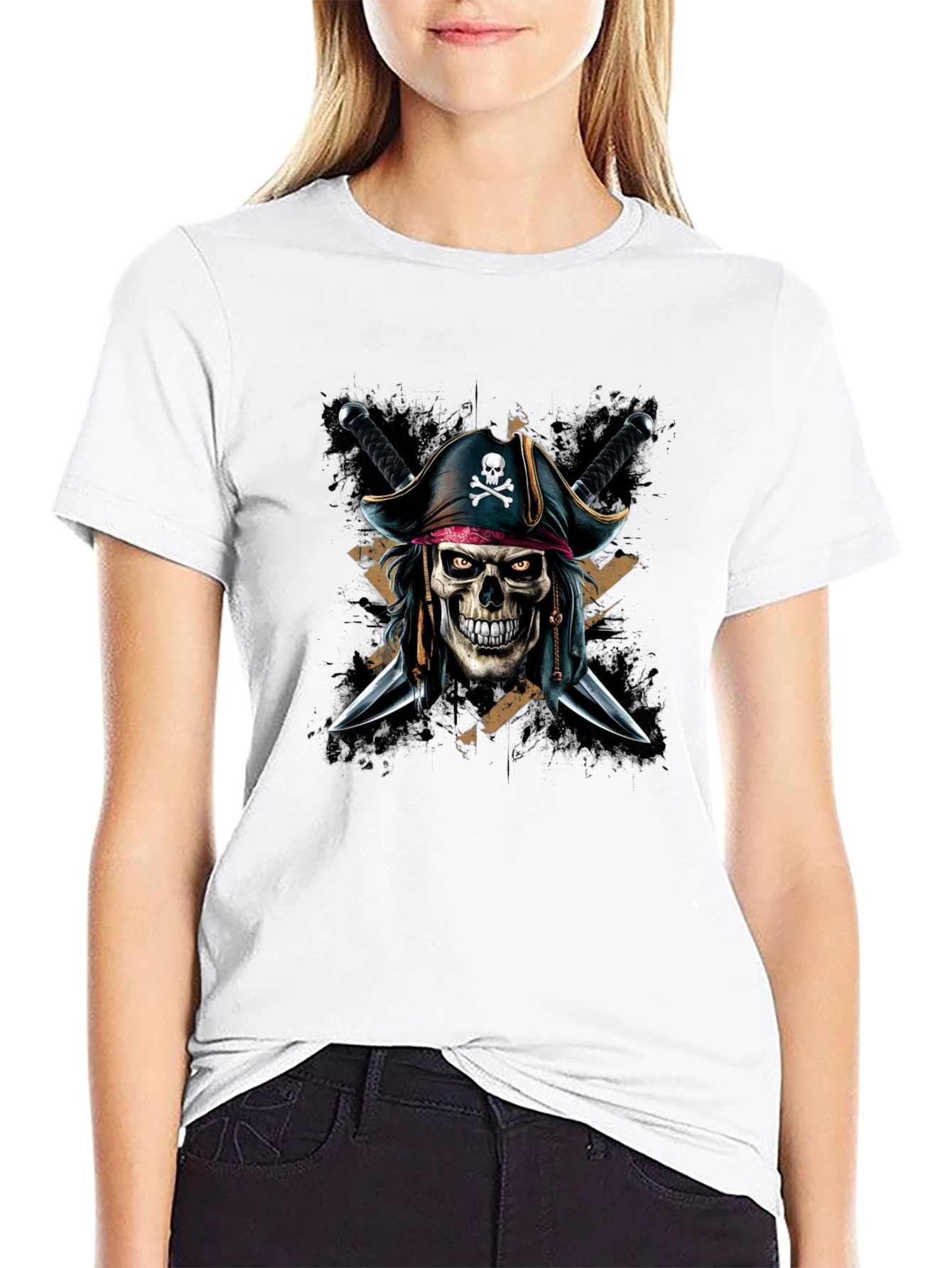Pirate Skull T-Shirt - Edgy Graphic Tee