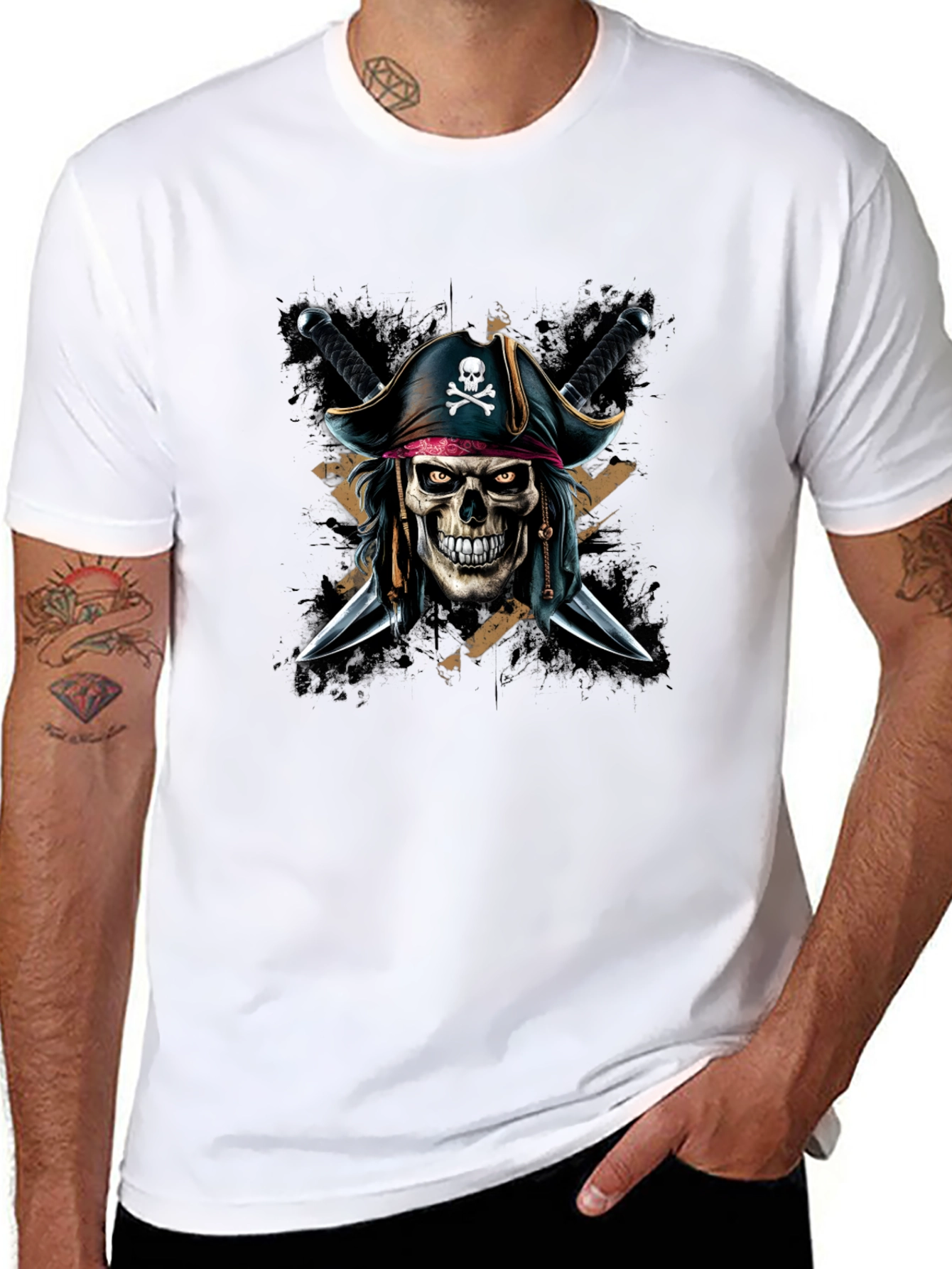 Pirate Skull T-Shirt - Edgy Graphic Tee