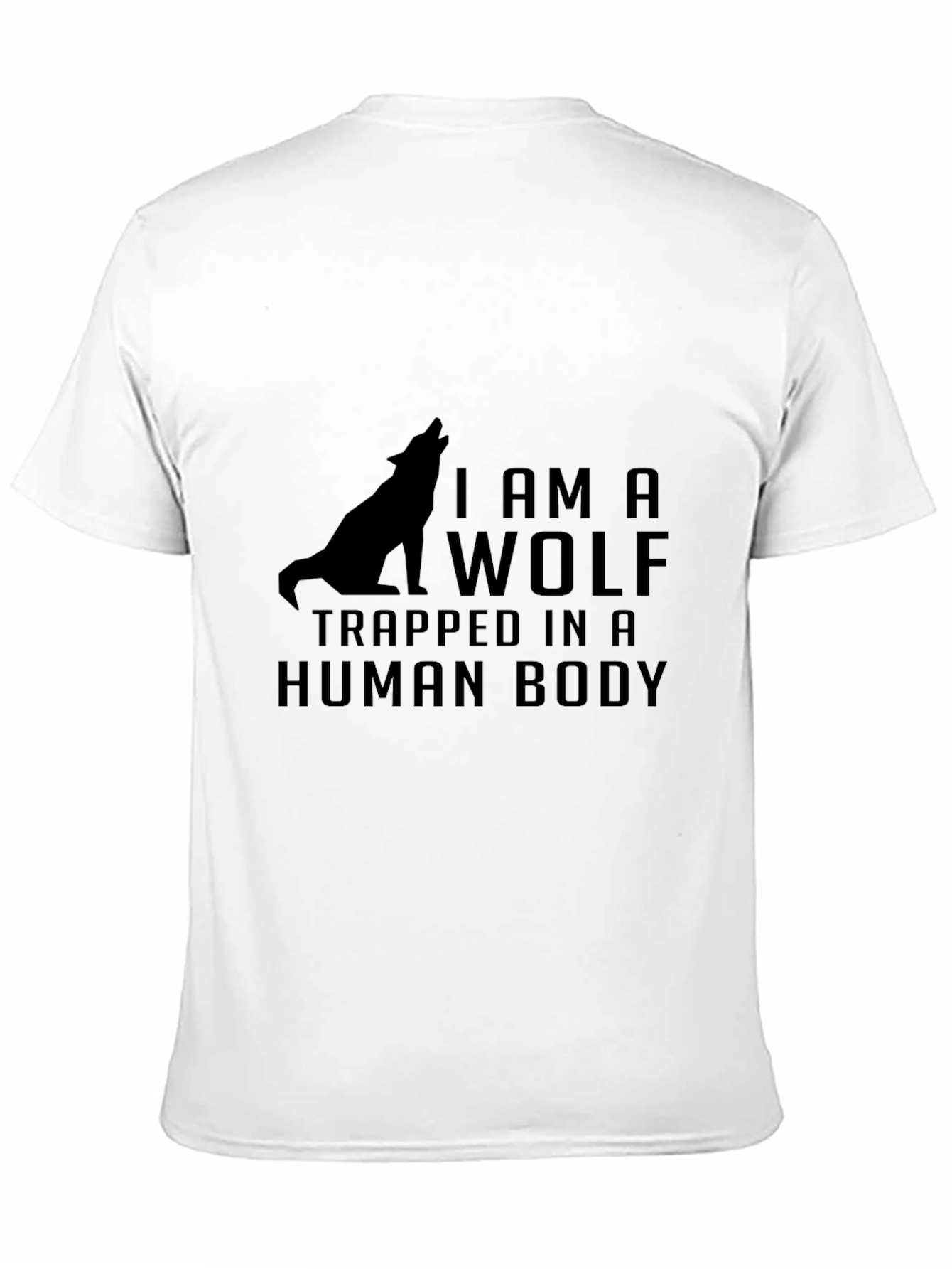 Wolf Trapped in Human Body Graphic T-Shirt