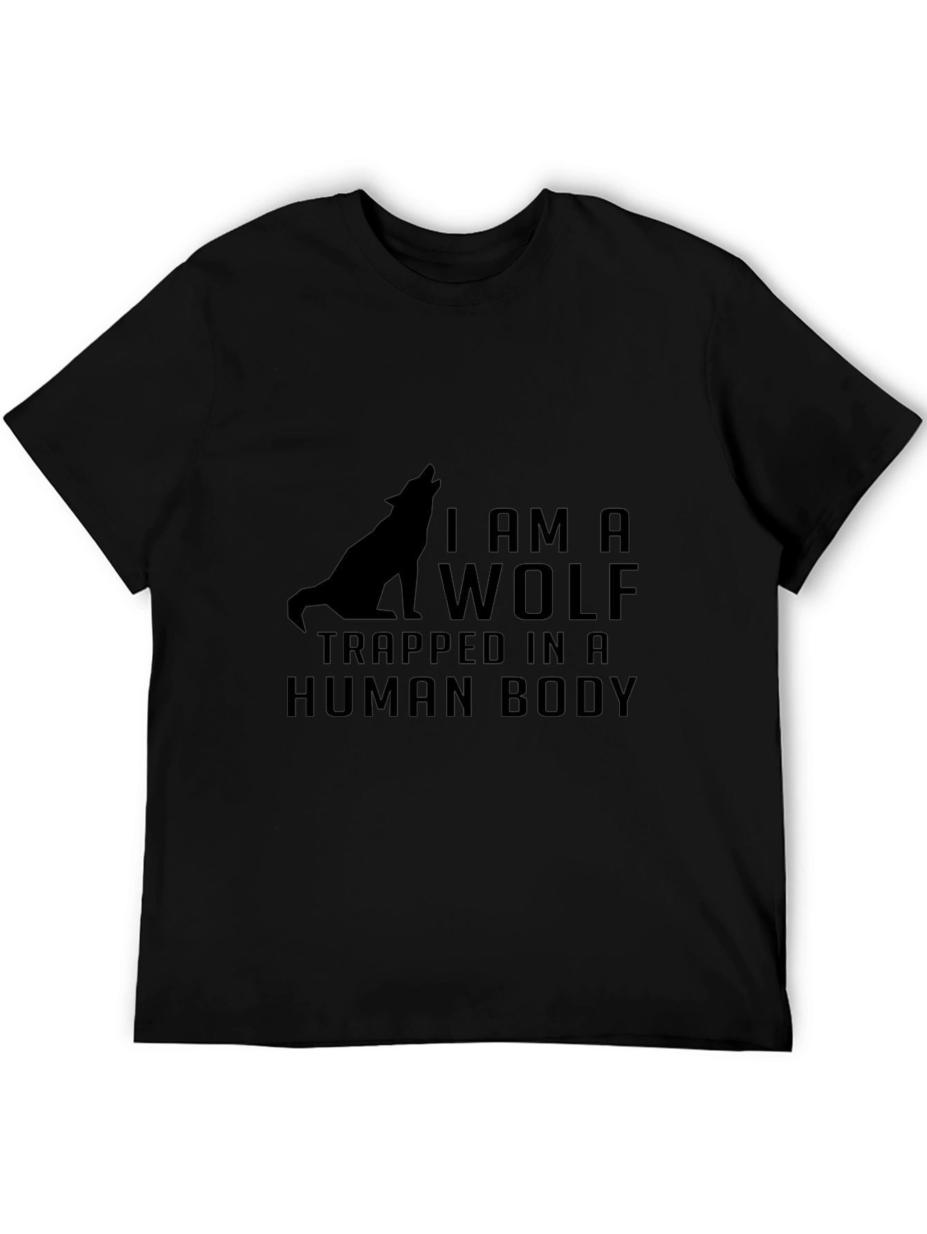 Wolf Trapped in Human Body Graphic T-Shirt