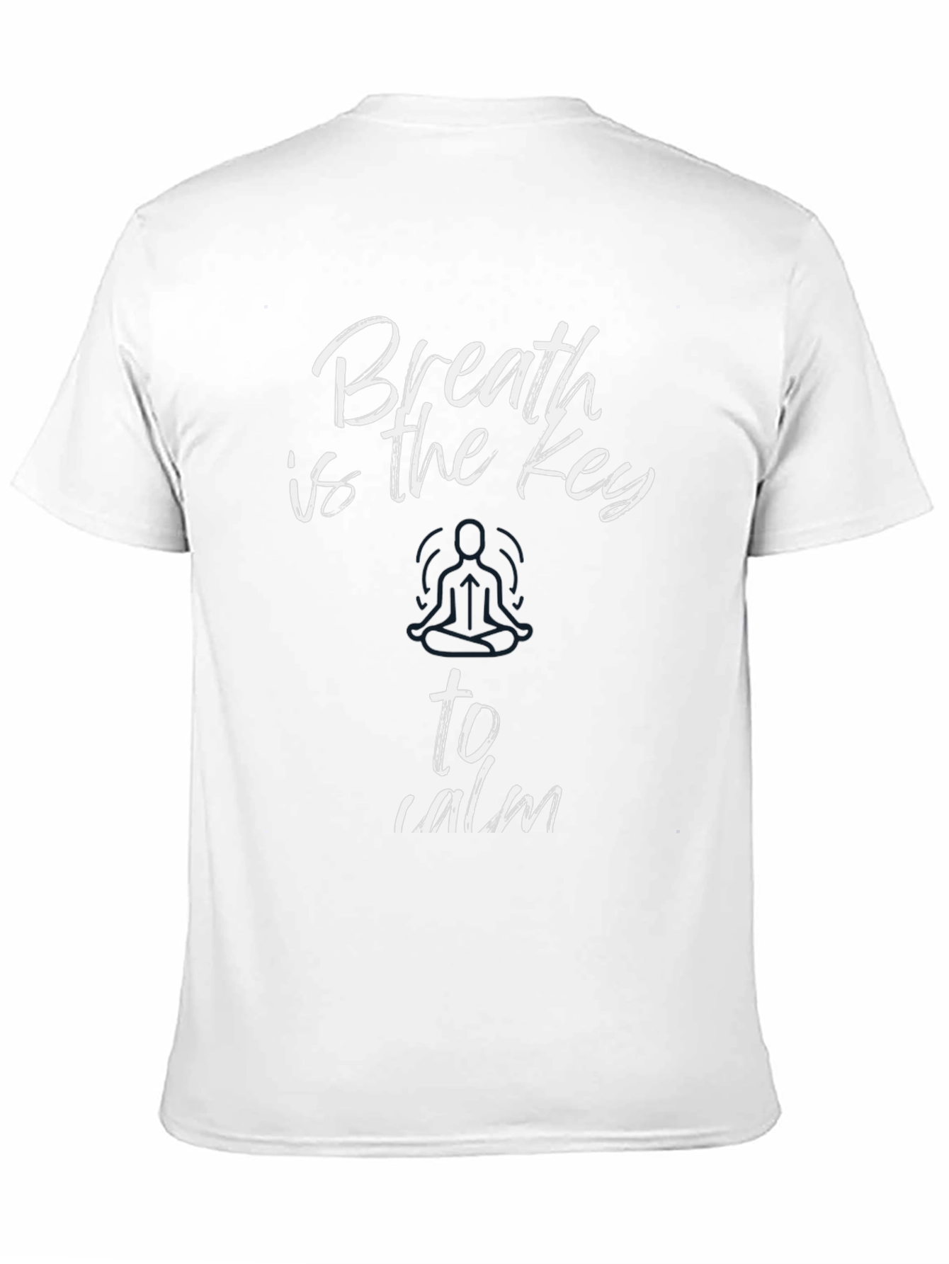 Breath is the Key to Calm Black T-Shirt