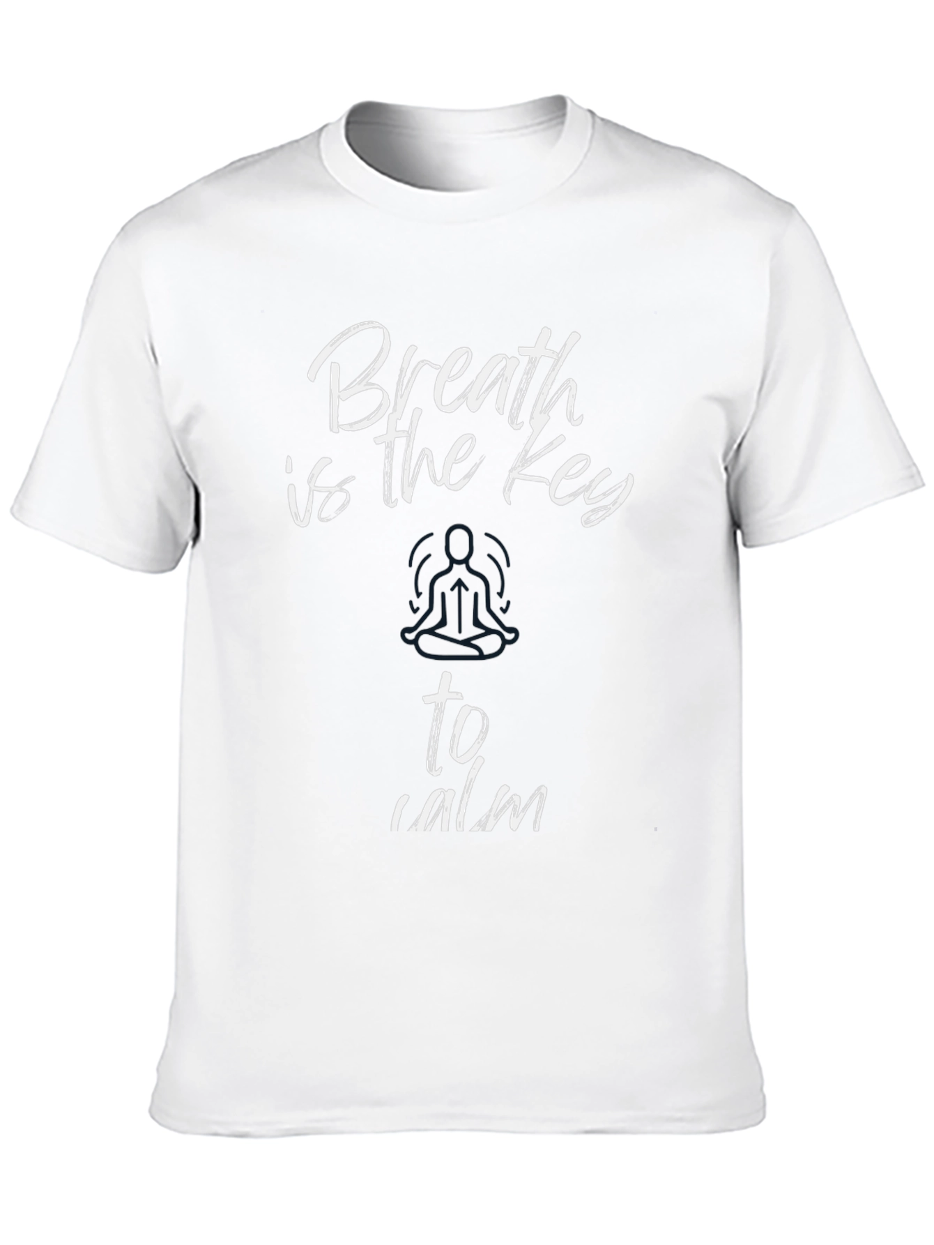 Breath is the Key to Calm Black T-Shirt