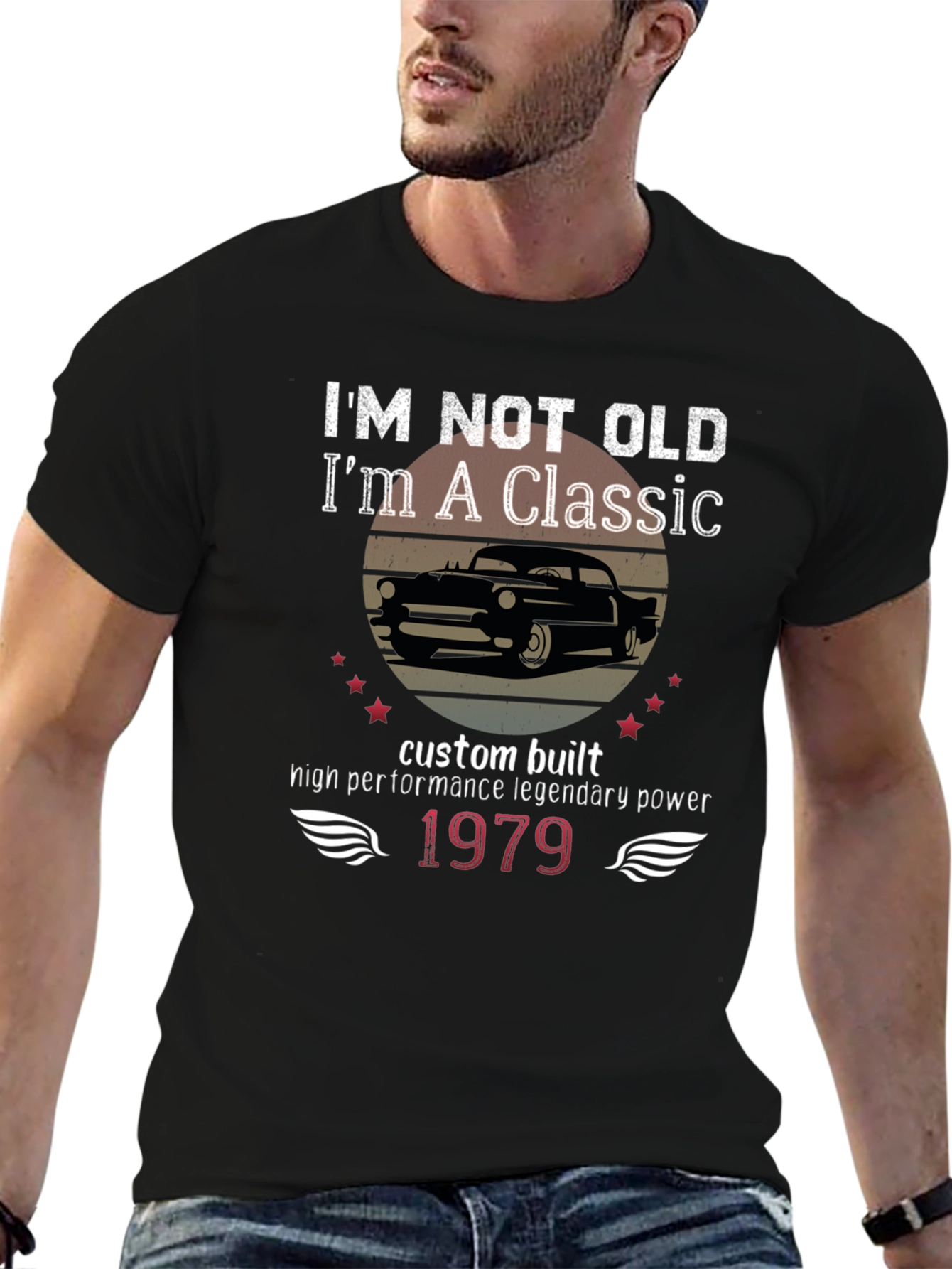 Im Not Old Im A Classic Black Graphic Tee