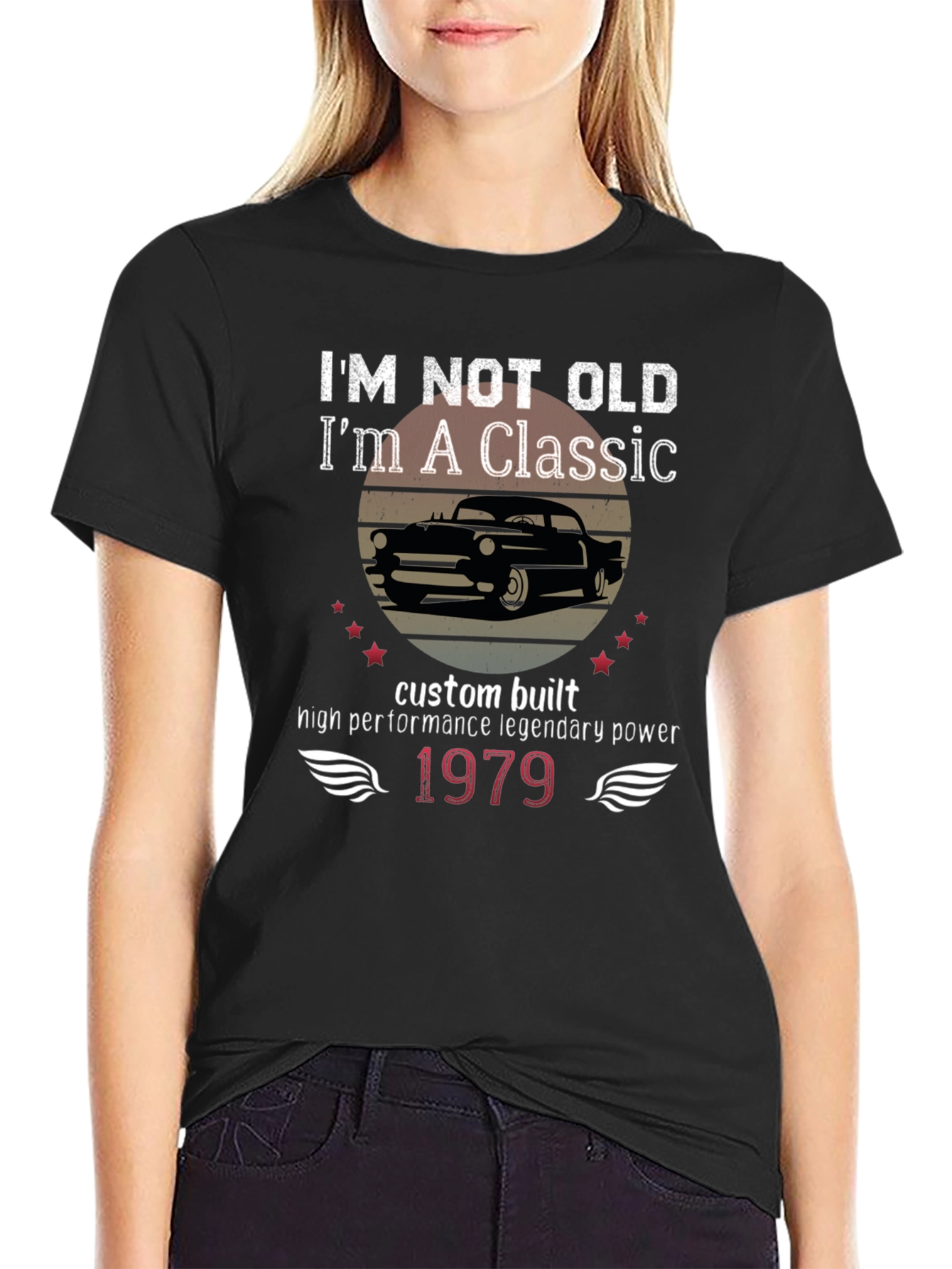 Im Not Old Im A Classic Black Graphic Tee