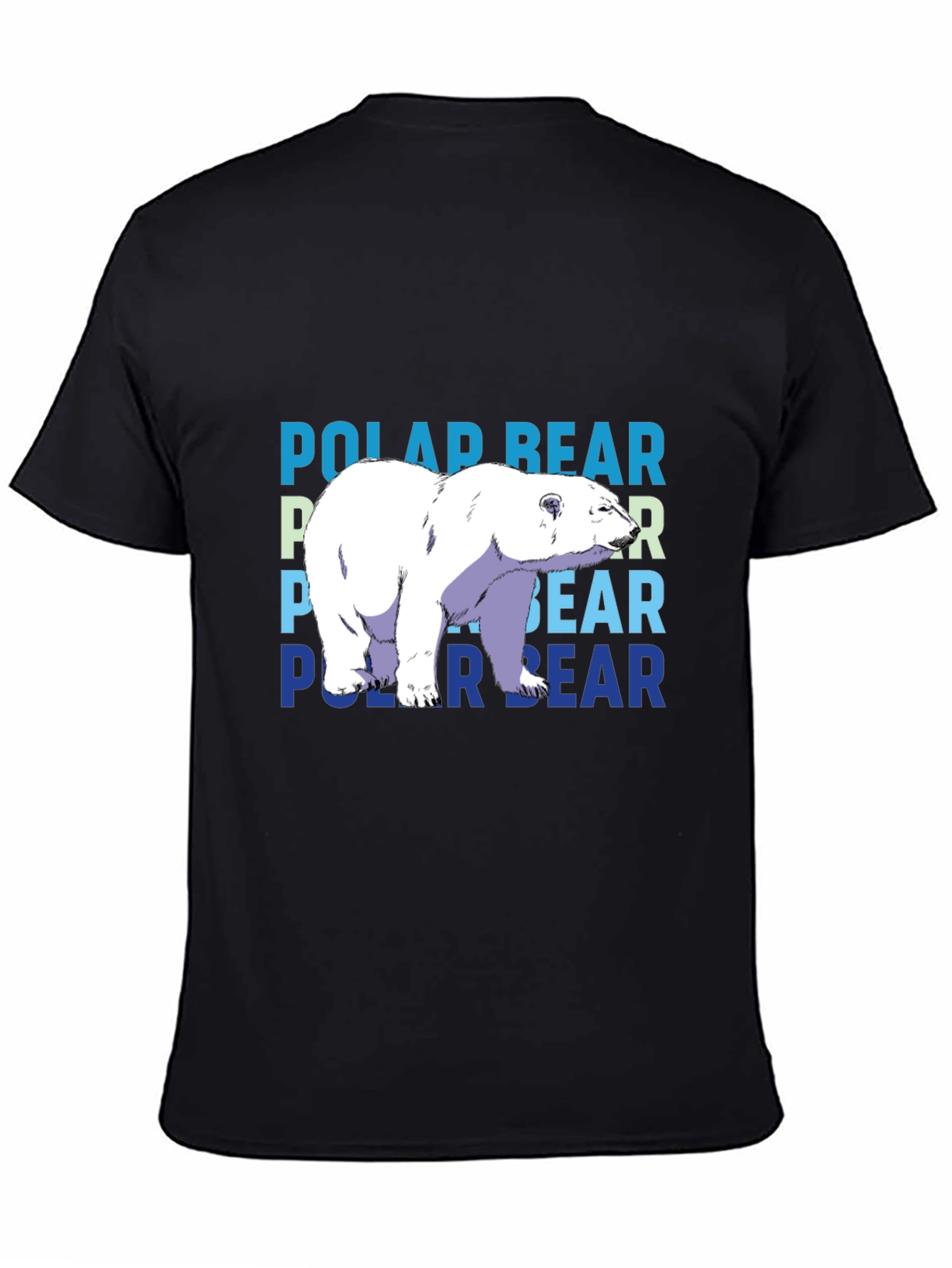 Polar Bear Graphic T-Shirt - Black Casual Tee
