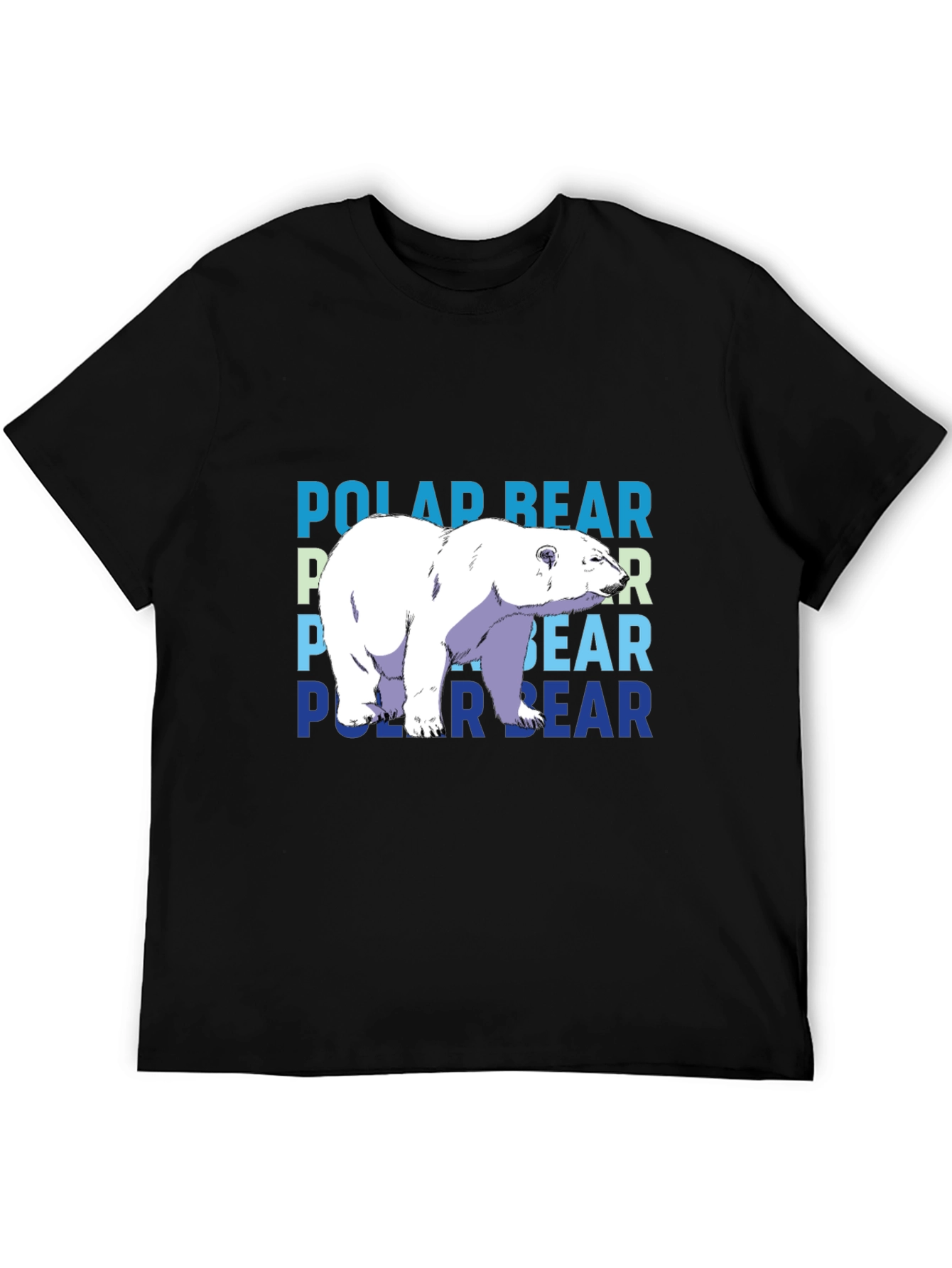 Polar Bear Graphic T-Shirt - Black Casual Tee
