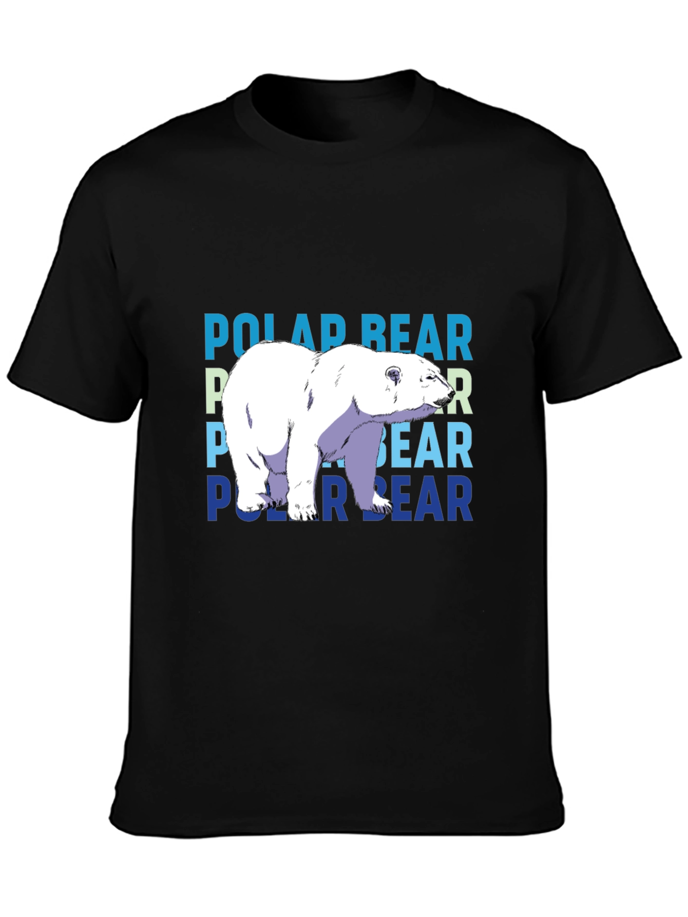 Polar Bear Graphic T-Shirt - Black Casual Tee