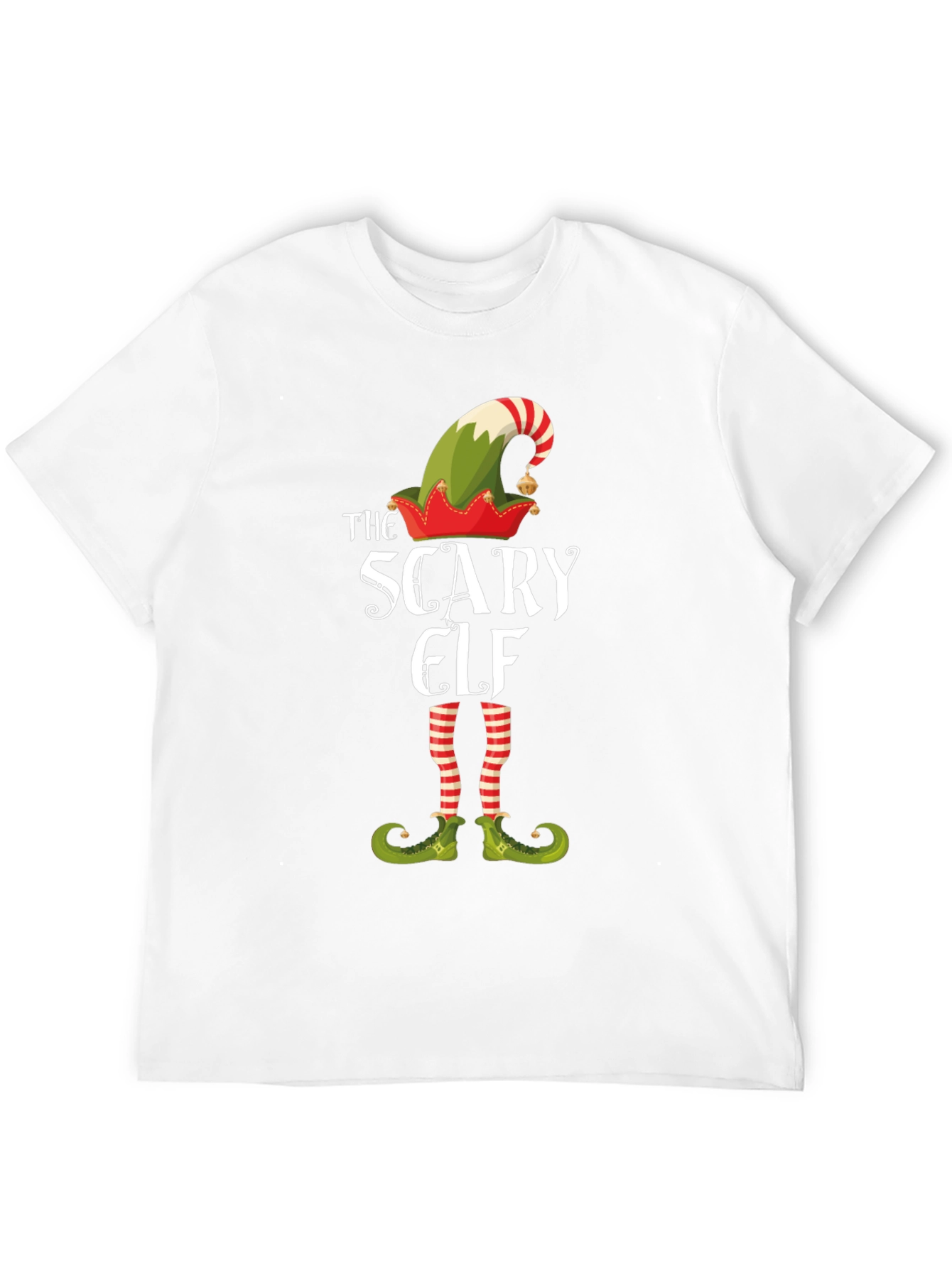 Scary Elf Graphic Tee - Holiday Humor