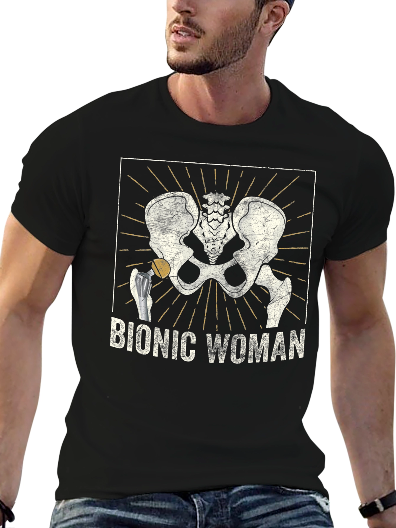 Bionic Woman Hip Replacement Graphic Tee