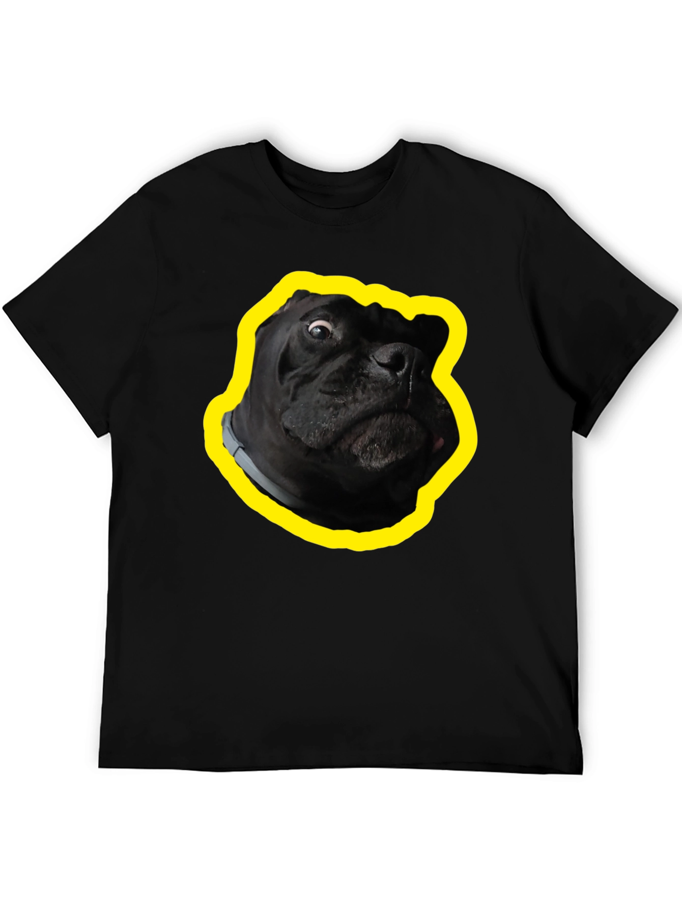 Funny Dog Graphic T-Shirt - Black Cotton Tee