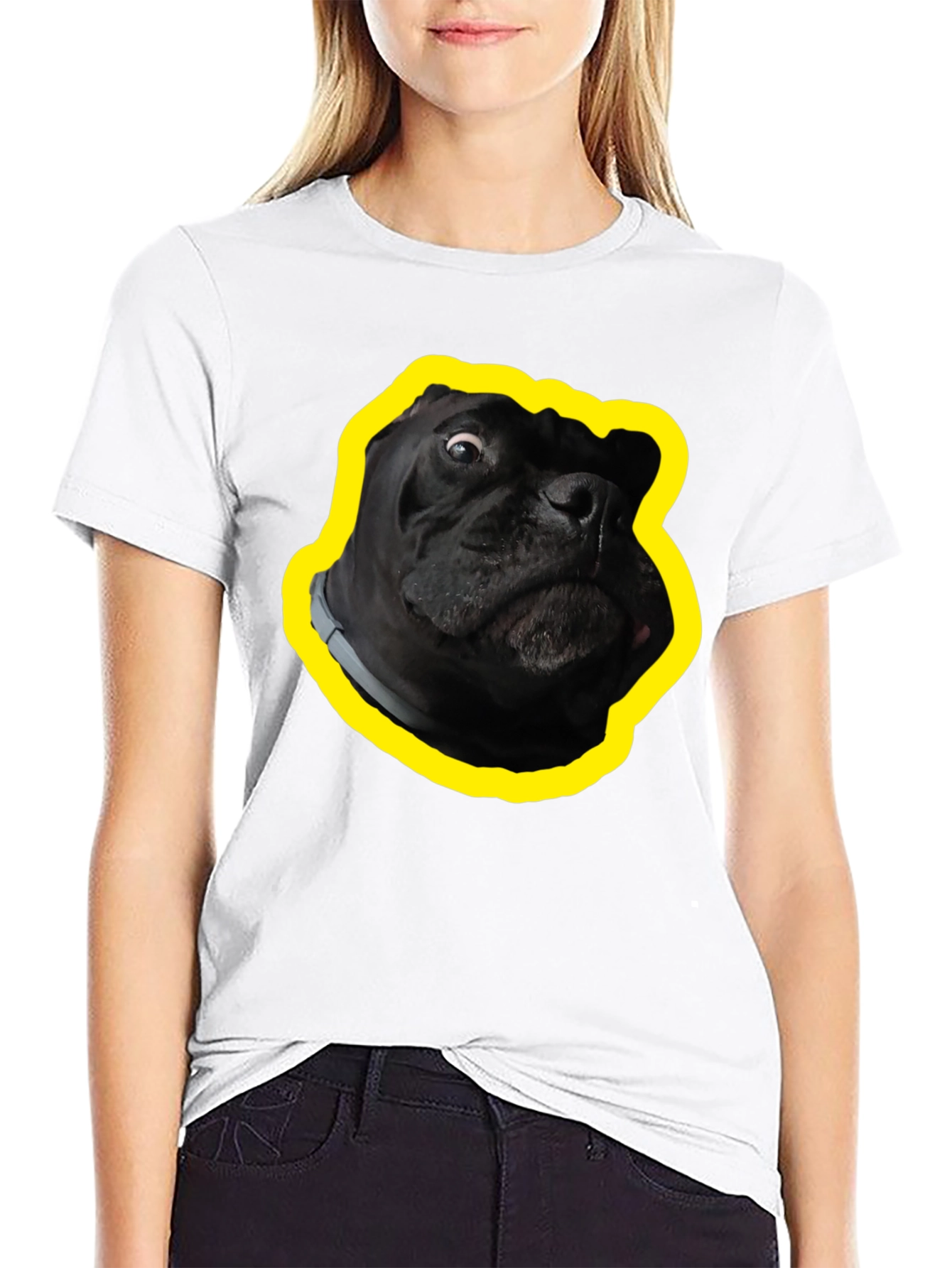 Funny Dog Graphic T-Shirt - Black Cotton Tee