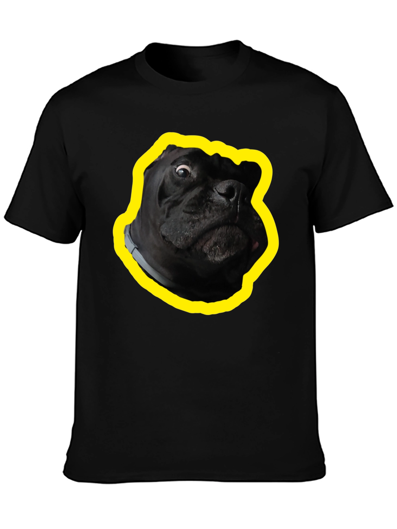 Funny Dog Graphic T-Shirt - Black Cotton Tee