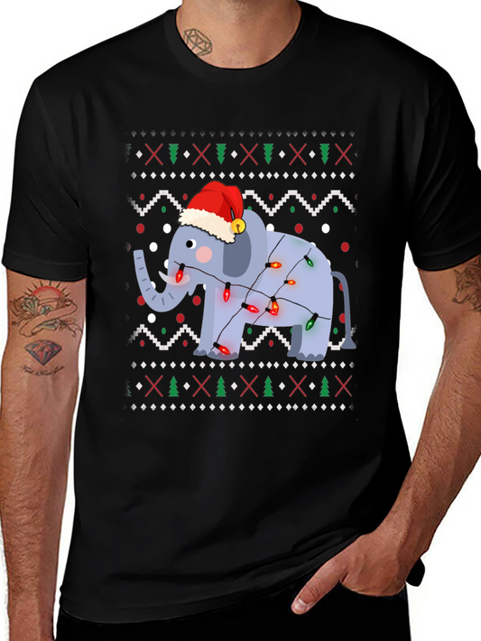 Festive Elephant Christmas T-Shirt