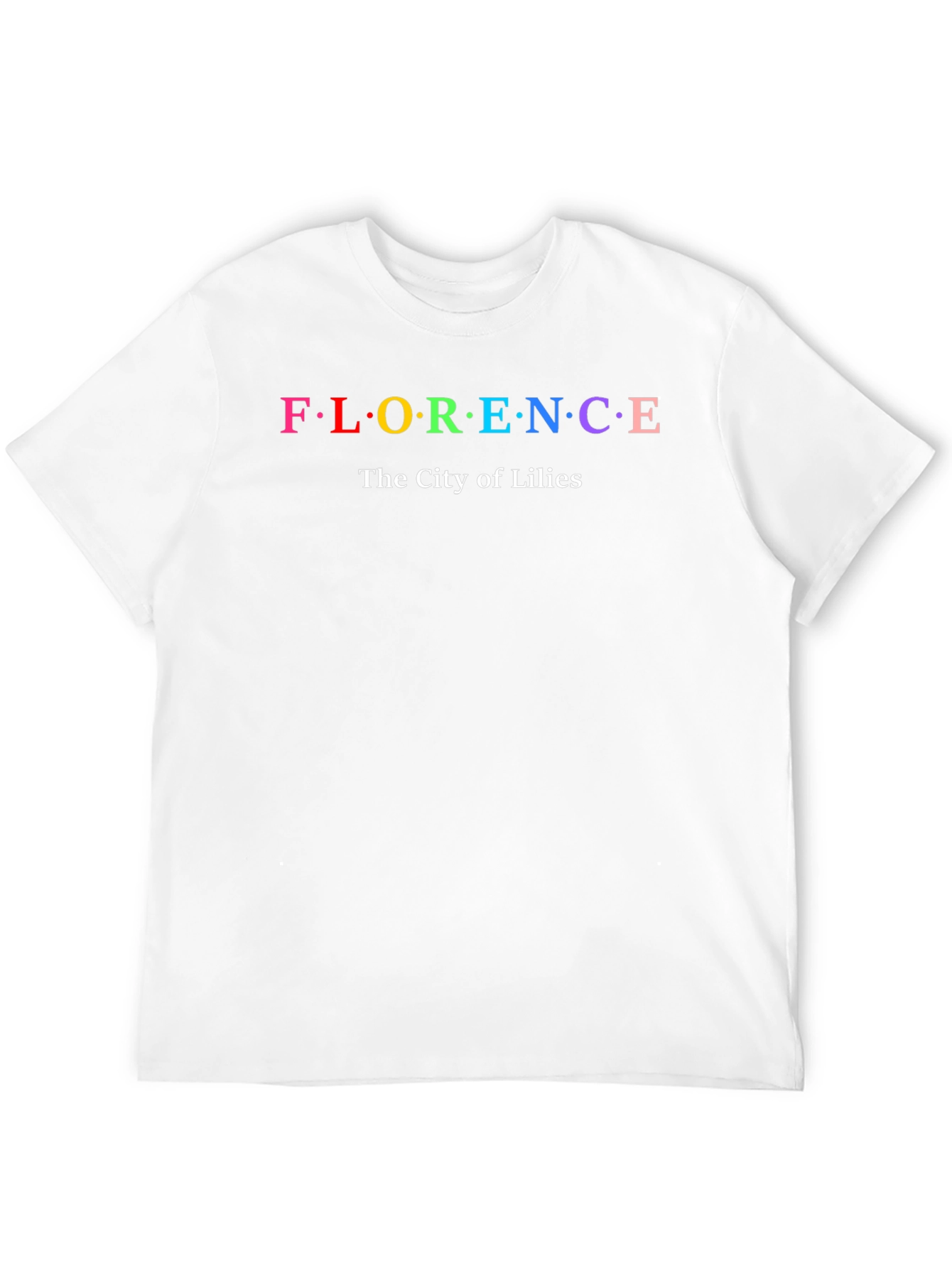 Florence Italy City of Lilies Black T-Shirt