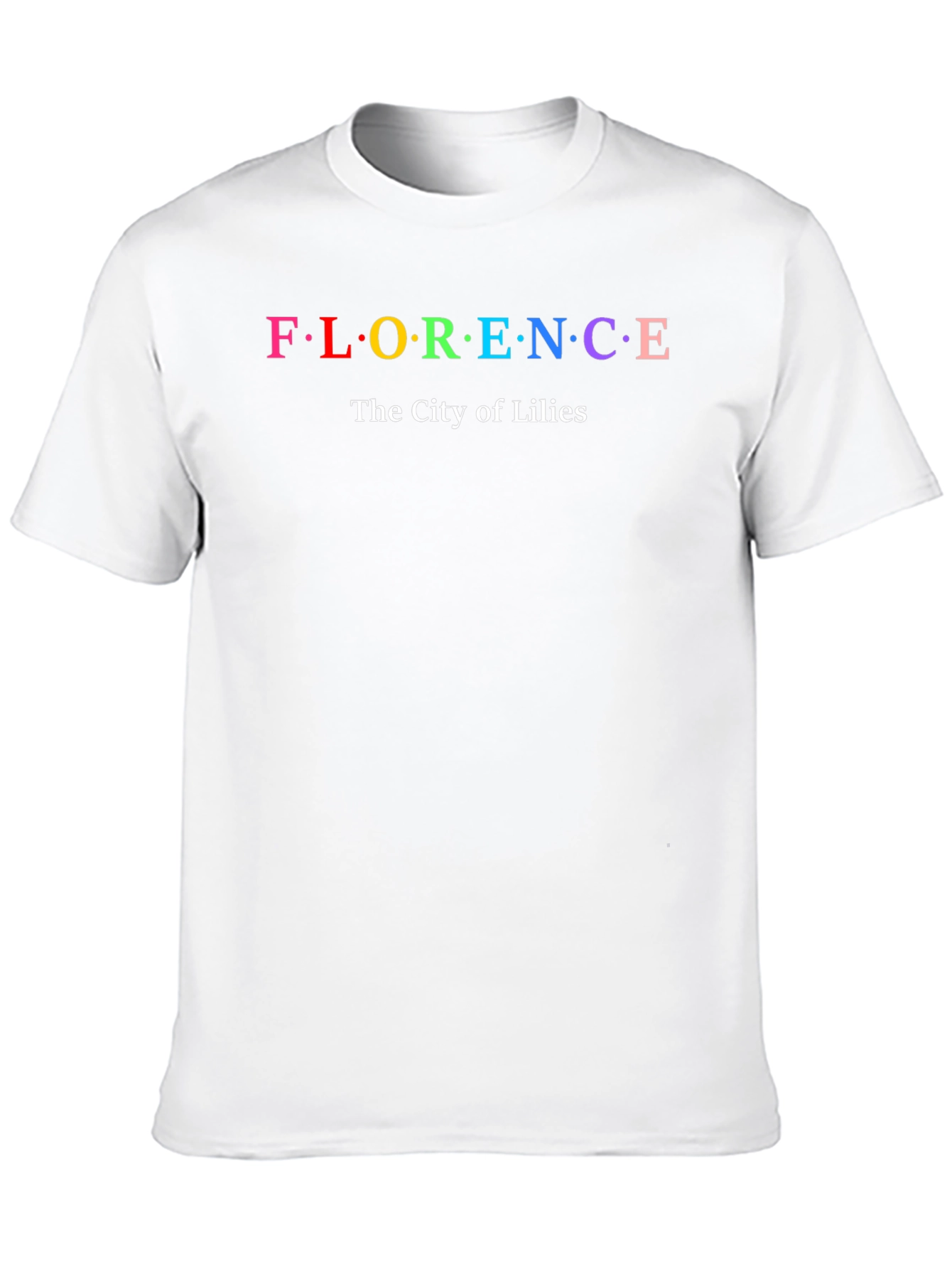 Florence Italy City of Lilies Black T-Shirt