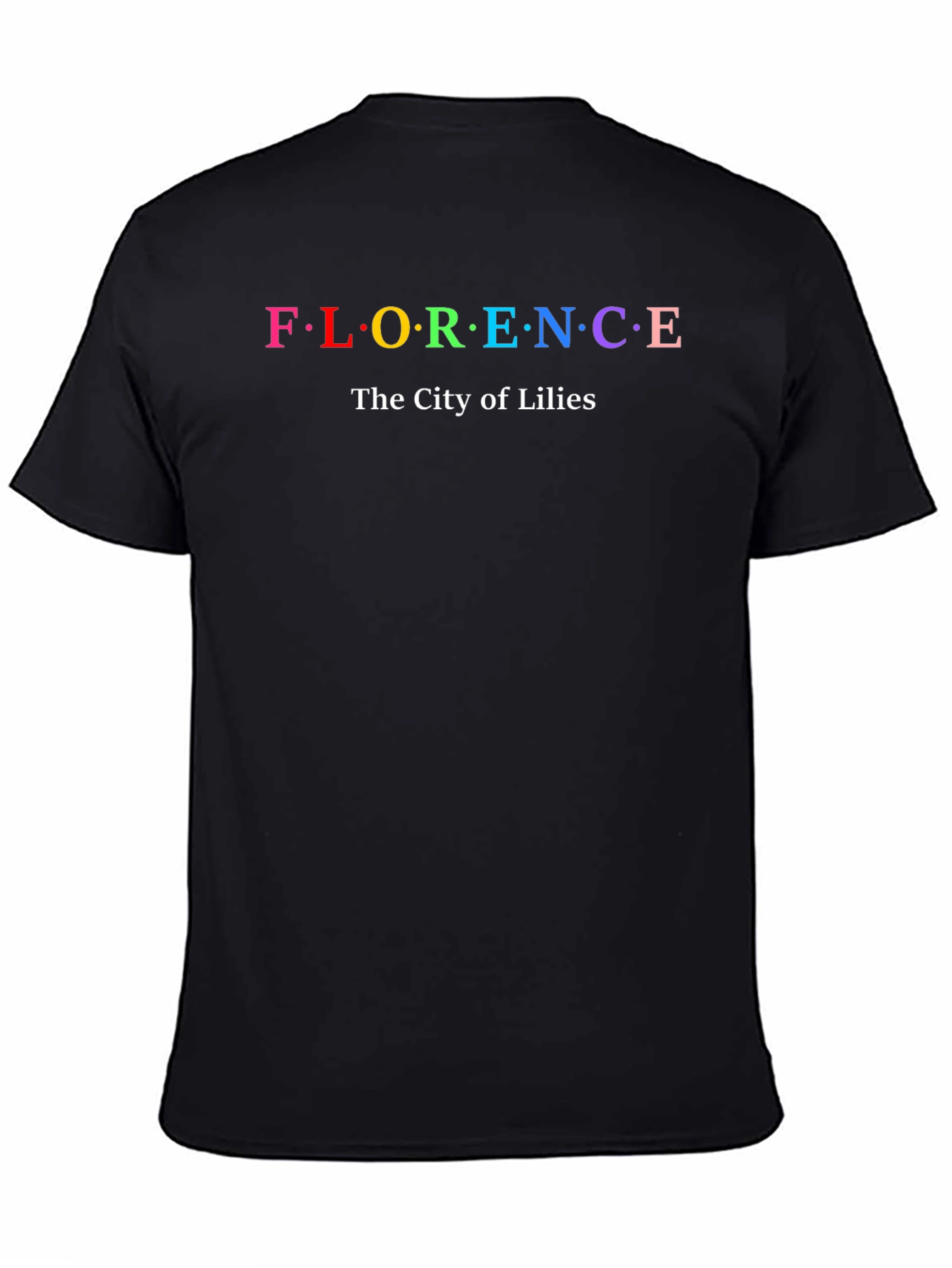 Florence Italy City of Lilies Black T-Shirt