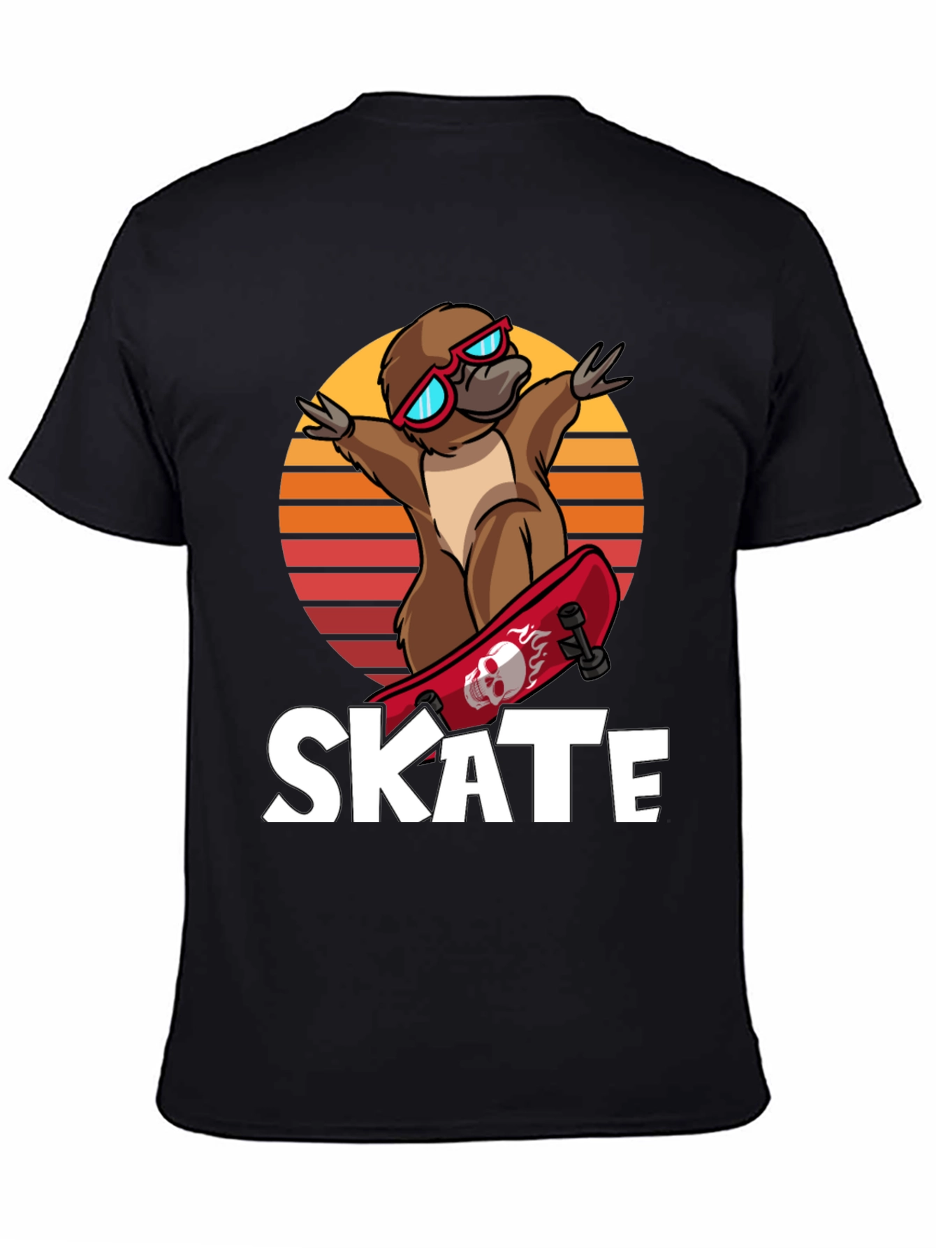 Skateboarding Platypus T-Shirt - Cool Graphic Tee