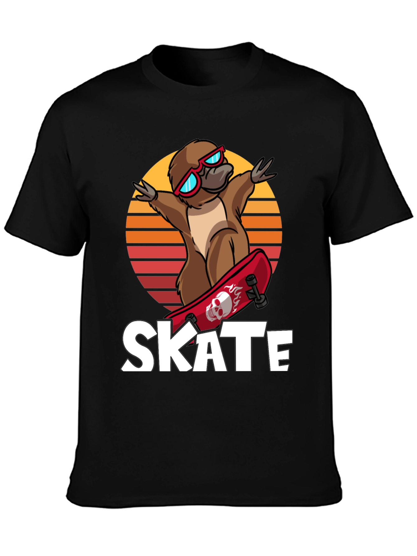 Skateboarding Platypus T-Shirt - Cool Graphic Tee