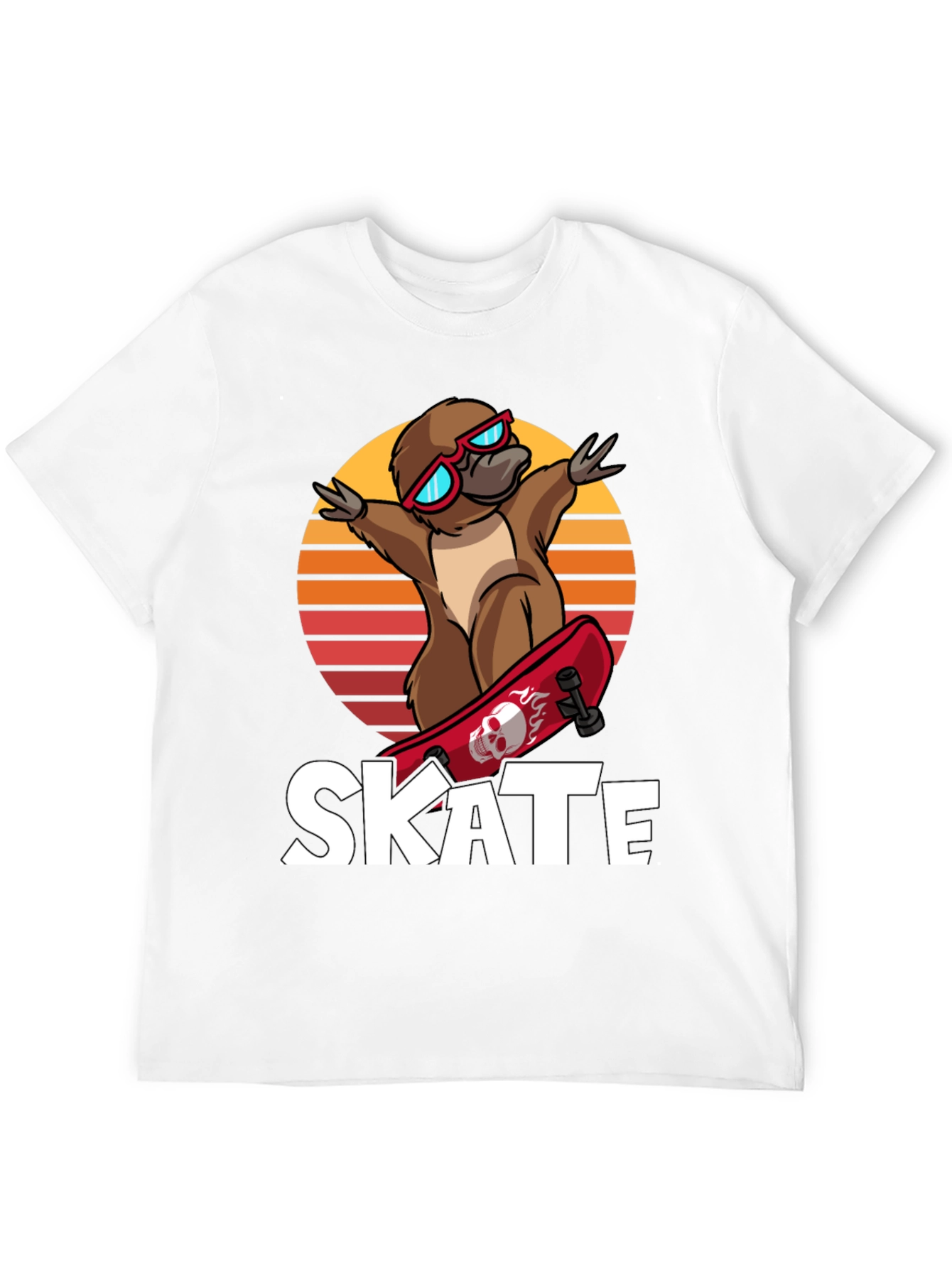 Skateboarding Platypus T-Shirt - Cool Graphic Tee