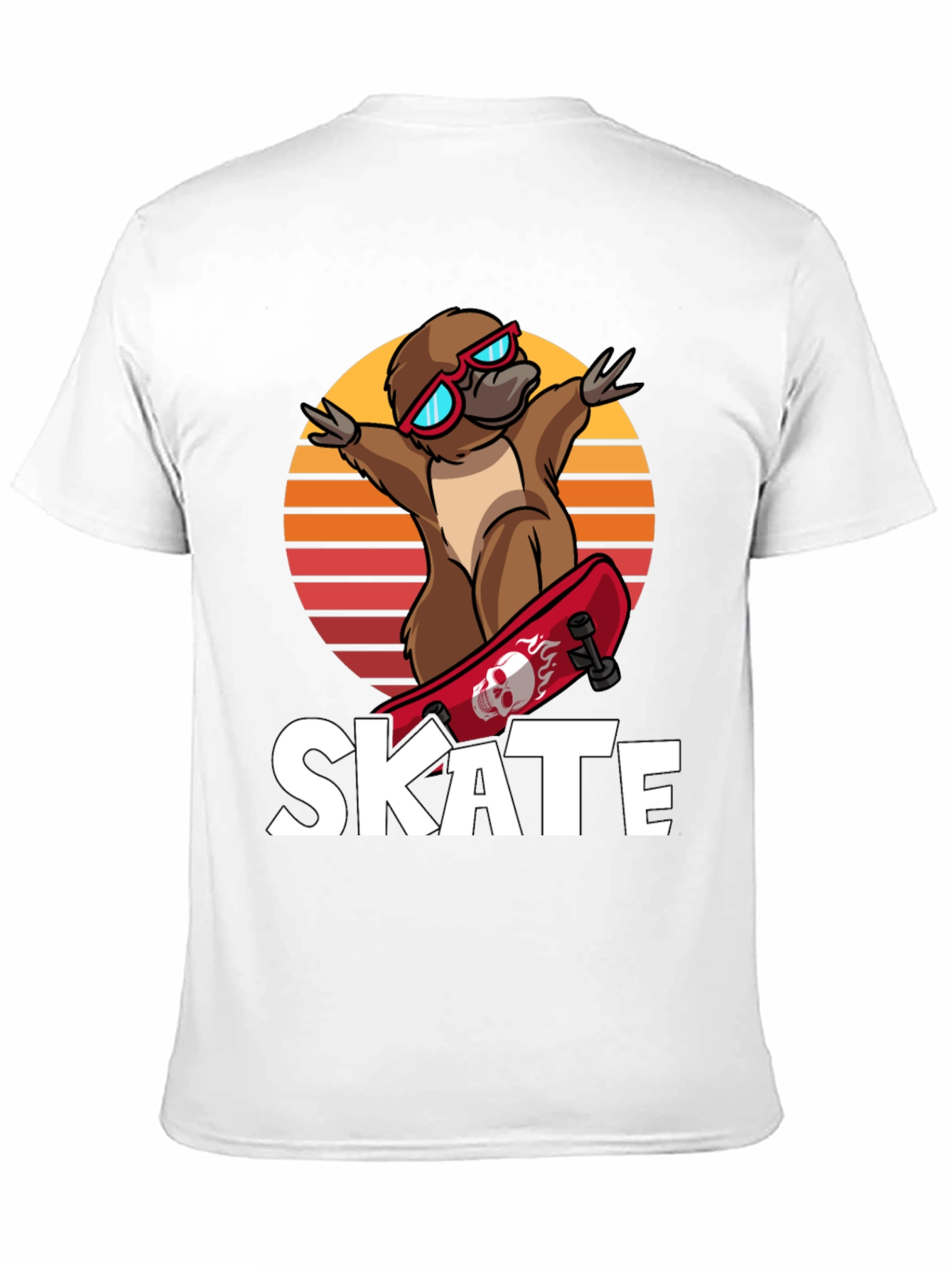 Skateboarding Platypus T-Shirt - Cool Graphic Tee