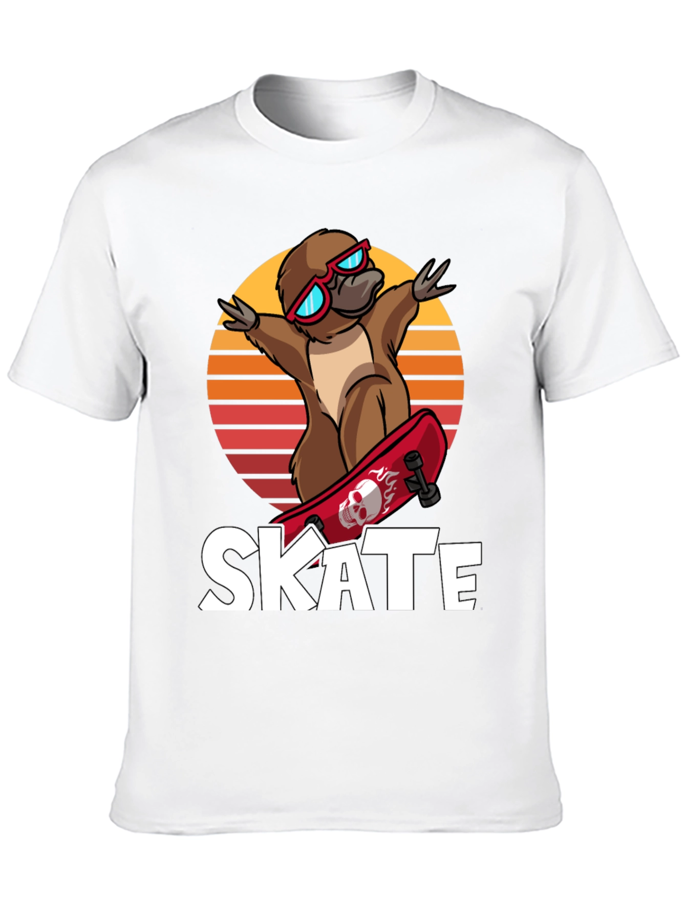 Skateboarding Platypus T-Shirt - Cool Graphic Tee
