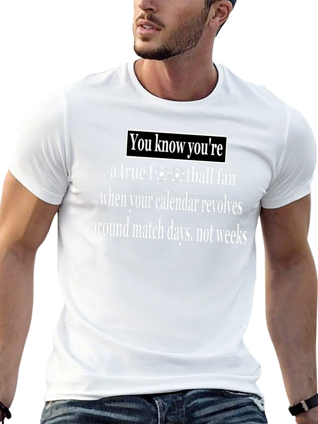 True Football Fan Black T-Shirt