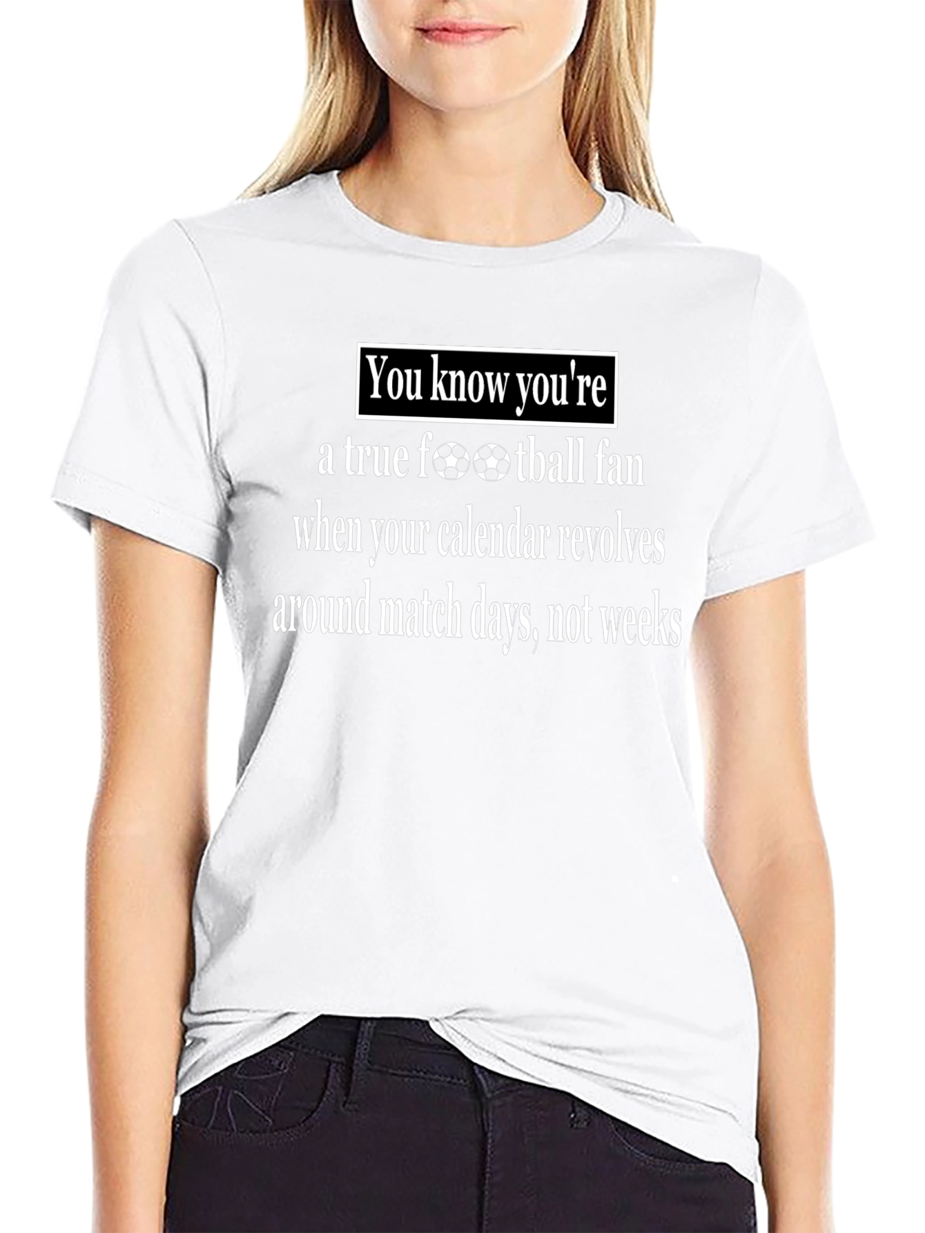 True Football Fan Black T-Shirt