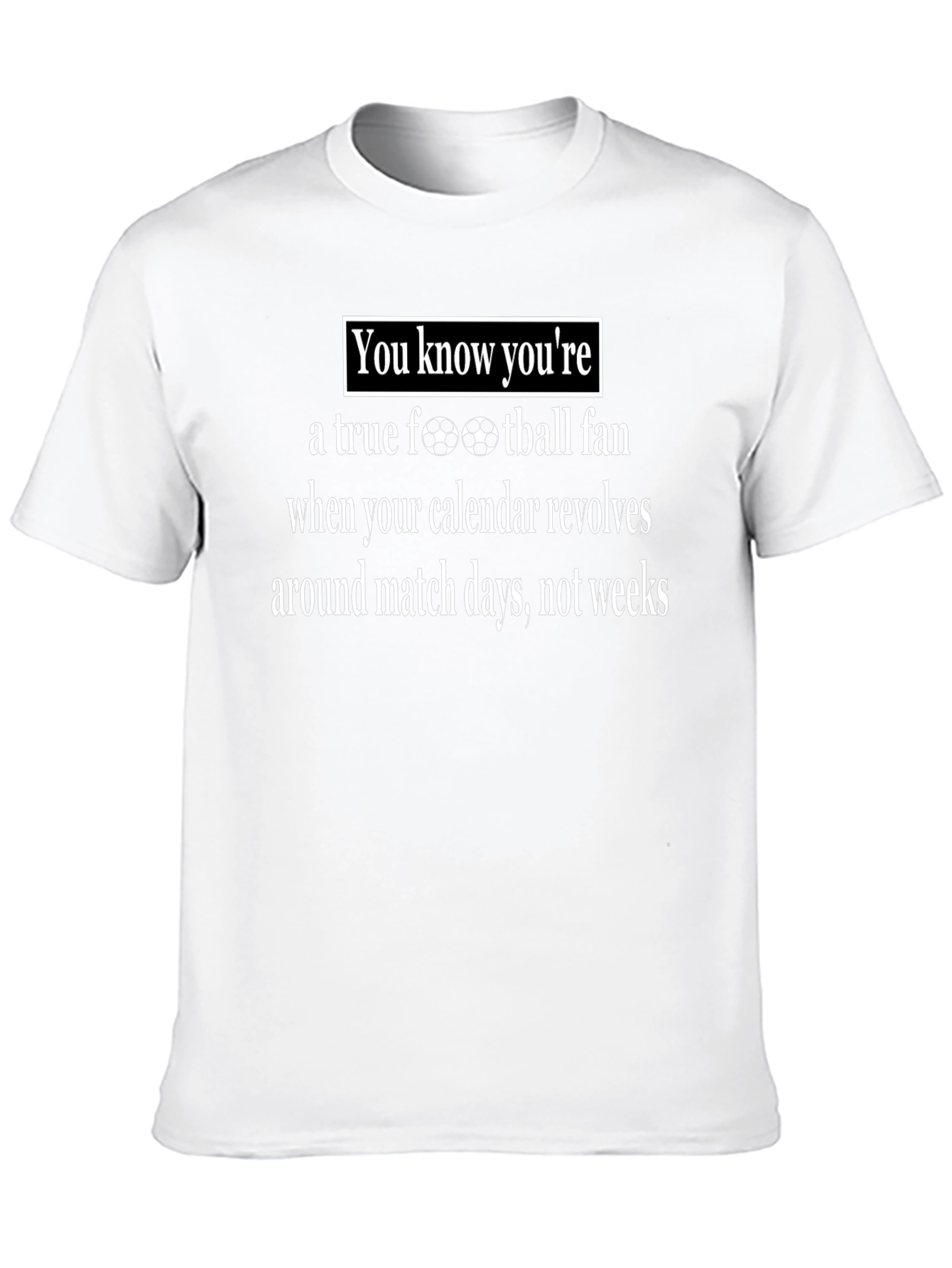 True Football Fan Black T-Shirt