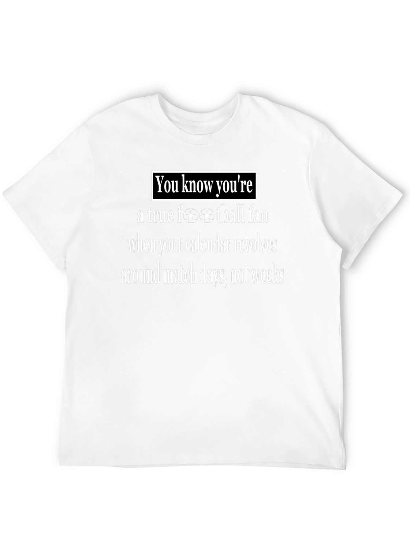 True Football Fan Black T-Shirt