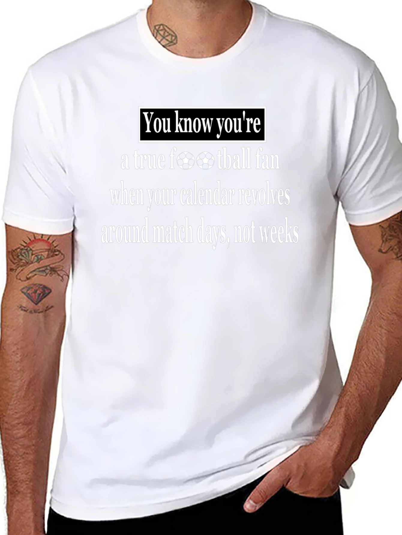 True Football Fan Black T-Shirt
