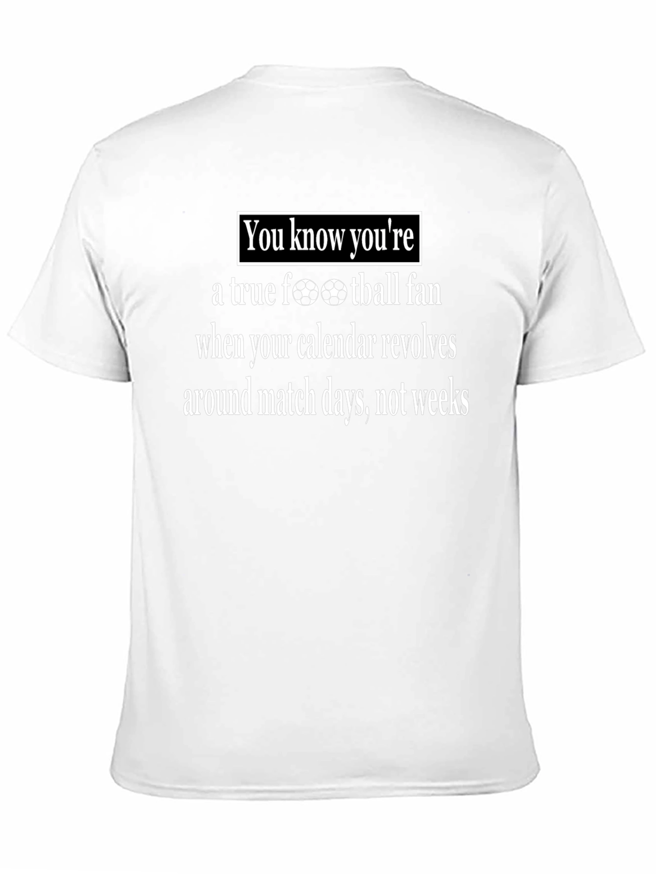 True Football Fan Black T-Shirt