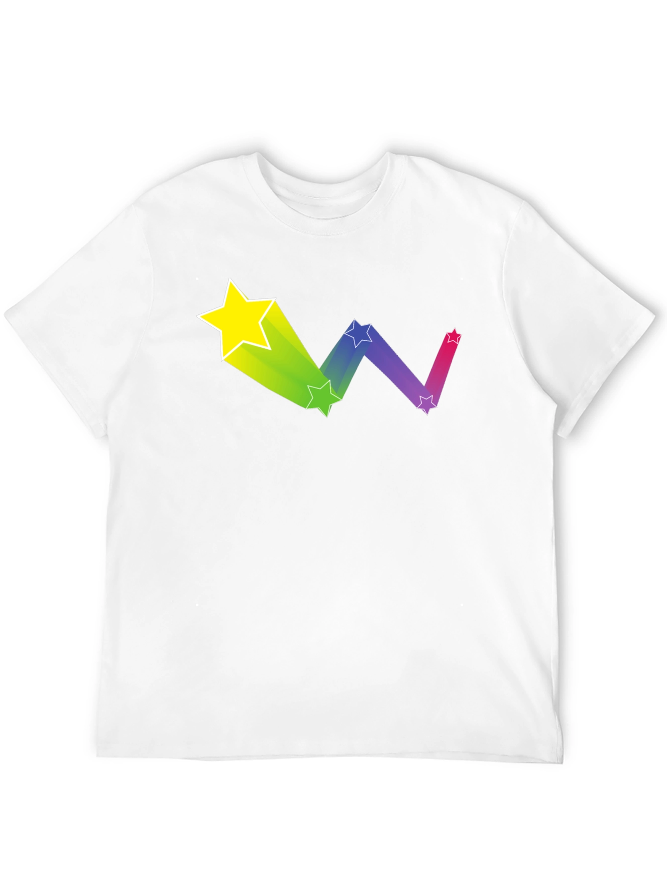 Rainbow Star Trail Black T-Shirt