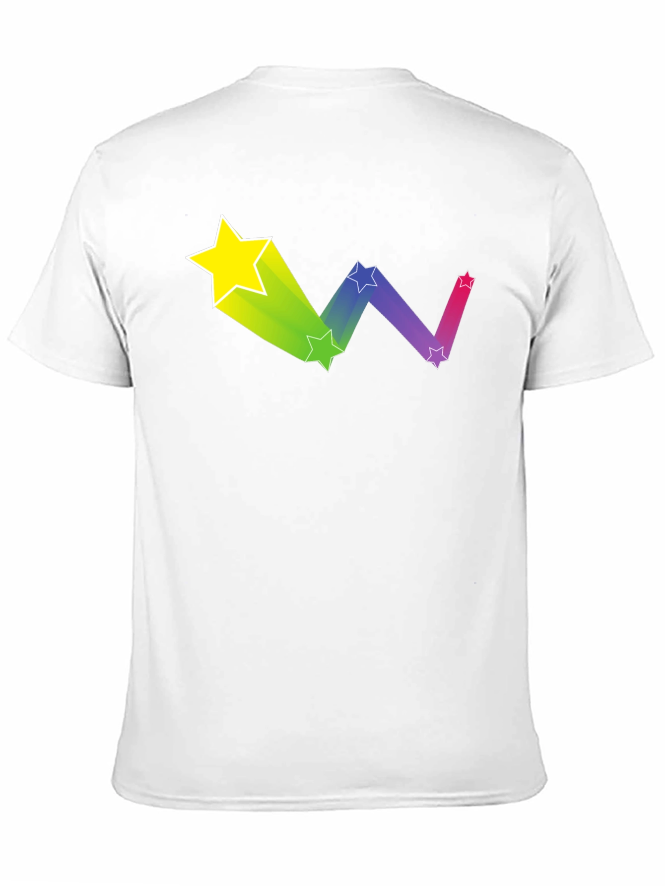 Rainbow Star Trail Black T-Shirt