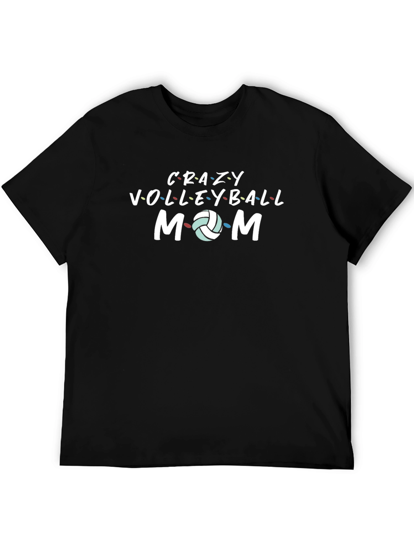 Crazy Volleyball Mom Black T-Shirt