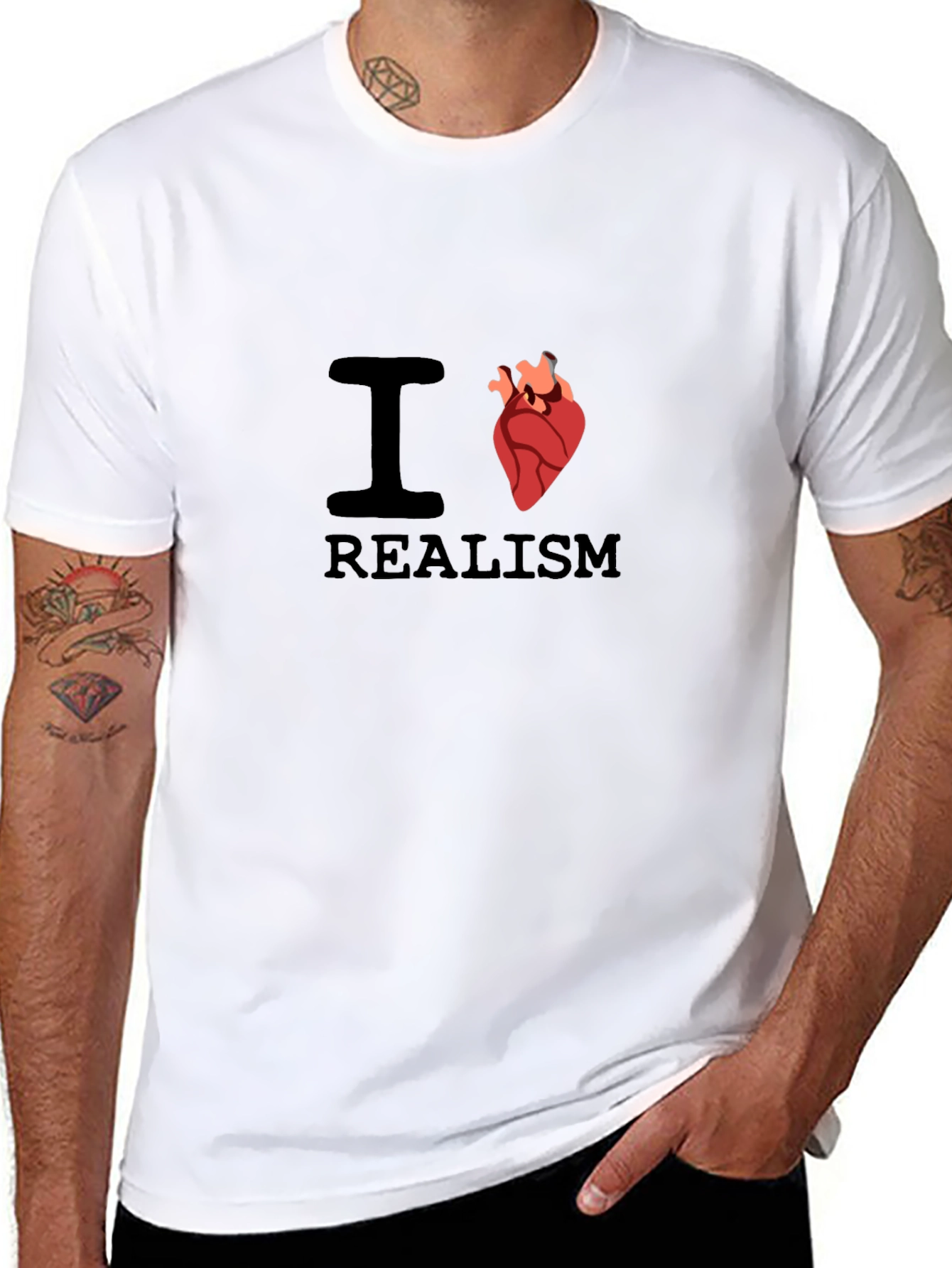 I Heart Realism T-Shirt - Anatomical Heart Tee