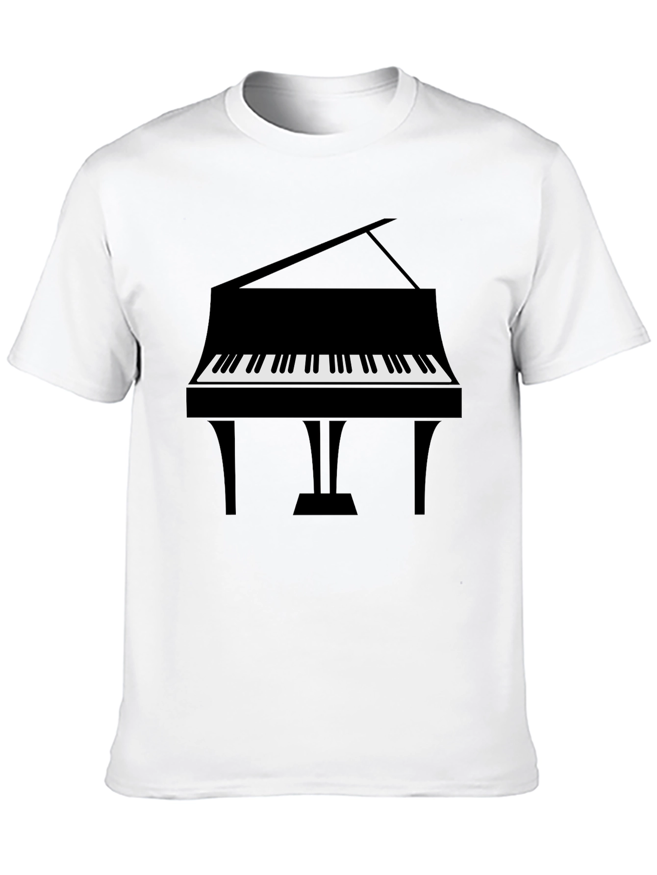 Piano Graphic Tee - Musical Instrument T-Shirt