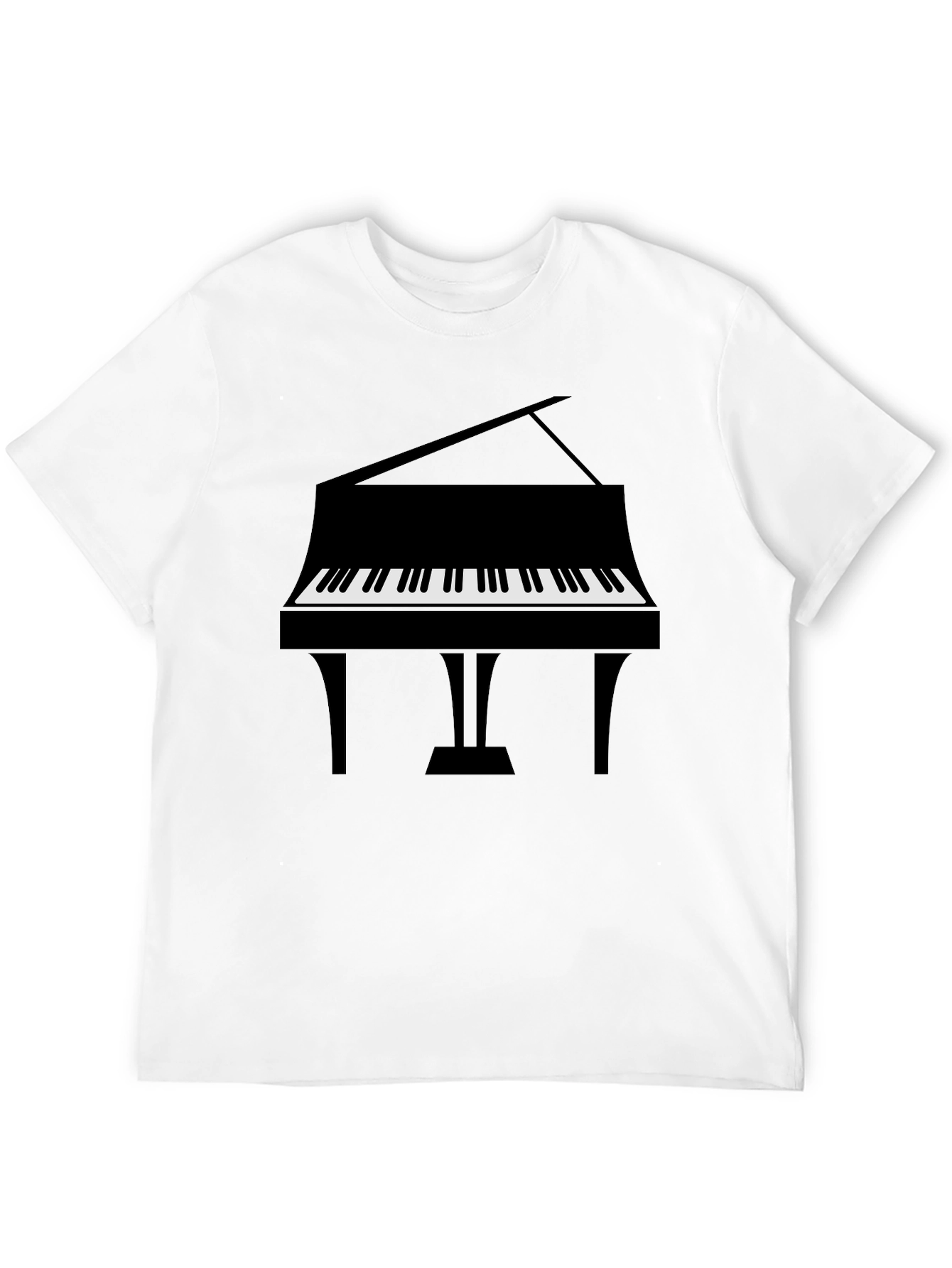 Piano Graphic Tee - Musical Instrument T-Shirt